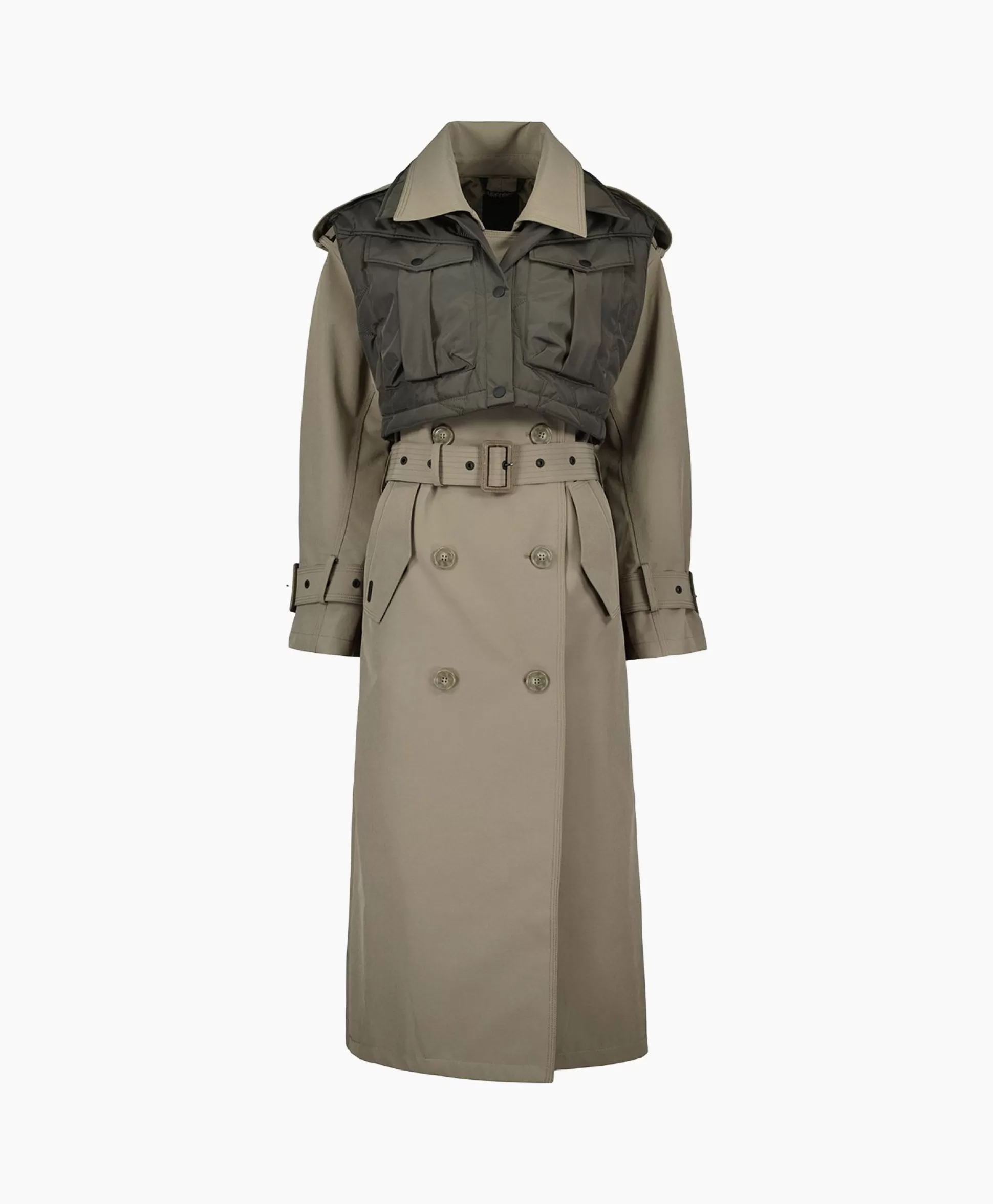 Shop Trenchcoat Body Warmer Trench Khaki Dames Jassen