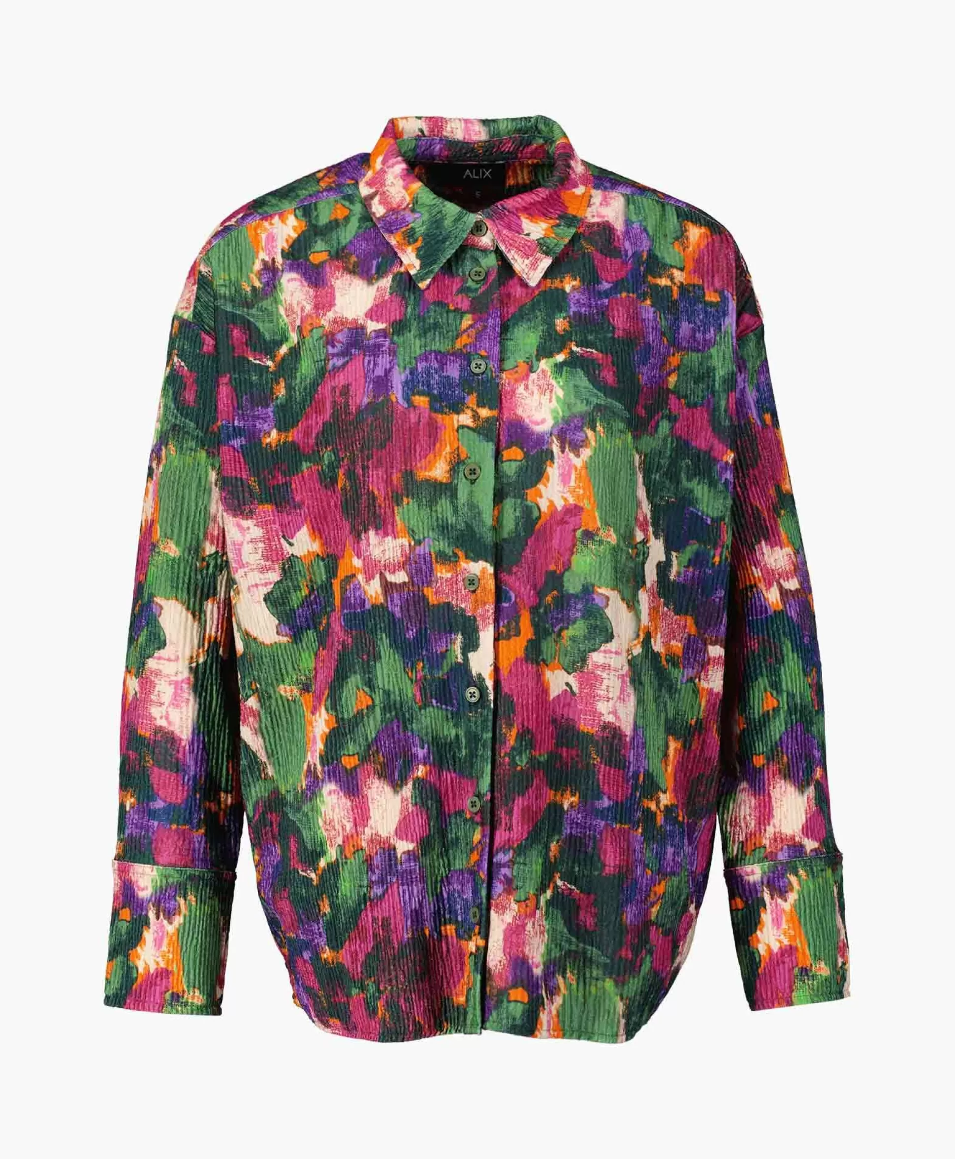 Online Blouse Woven Camouflage Flower Zwart Dames Blouses