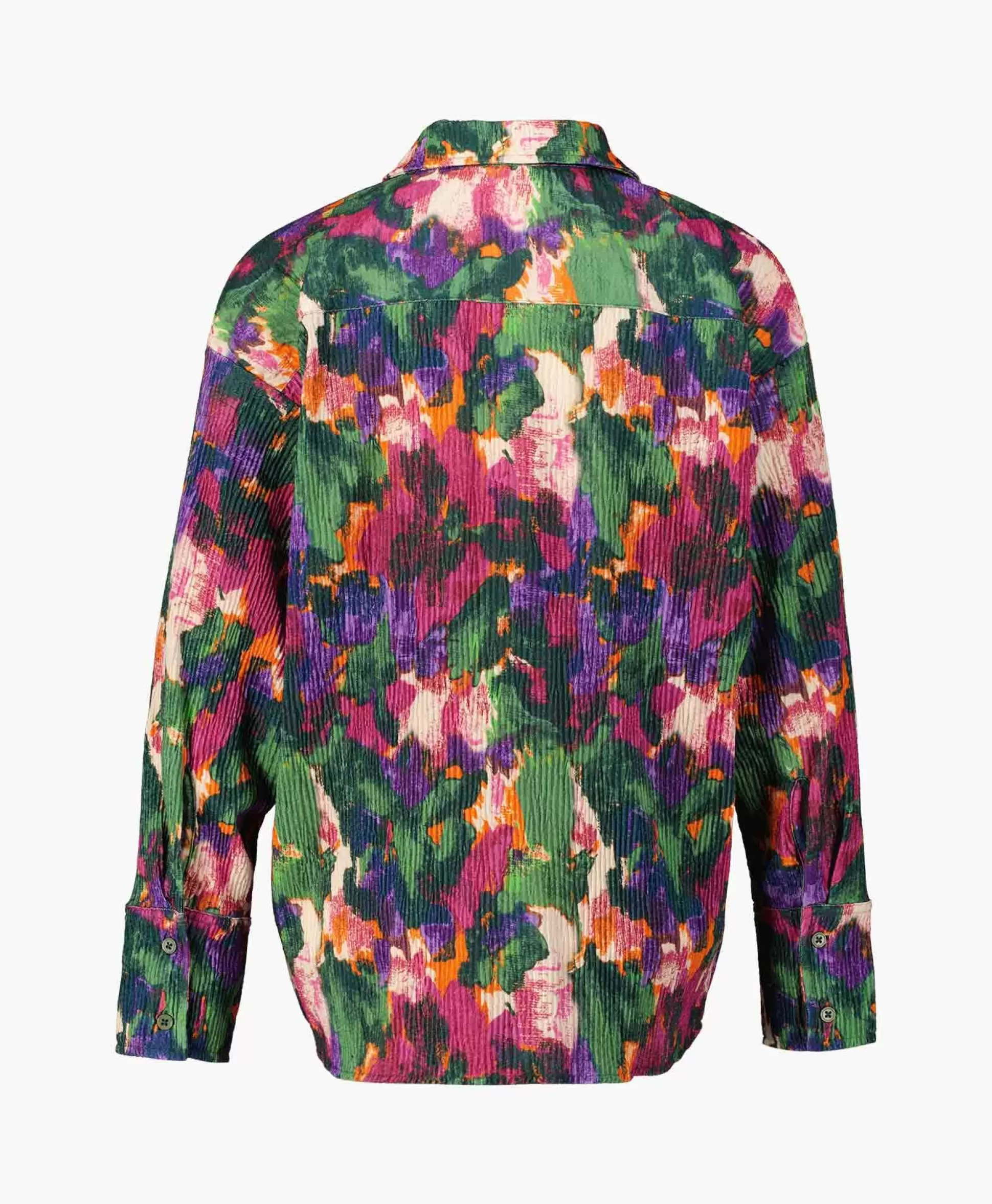 Online Blouse Woven Camouflage Flower Zwart Dames Blouses