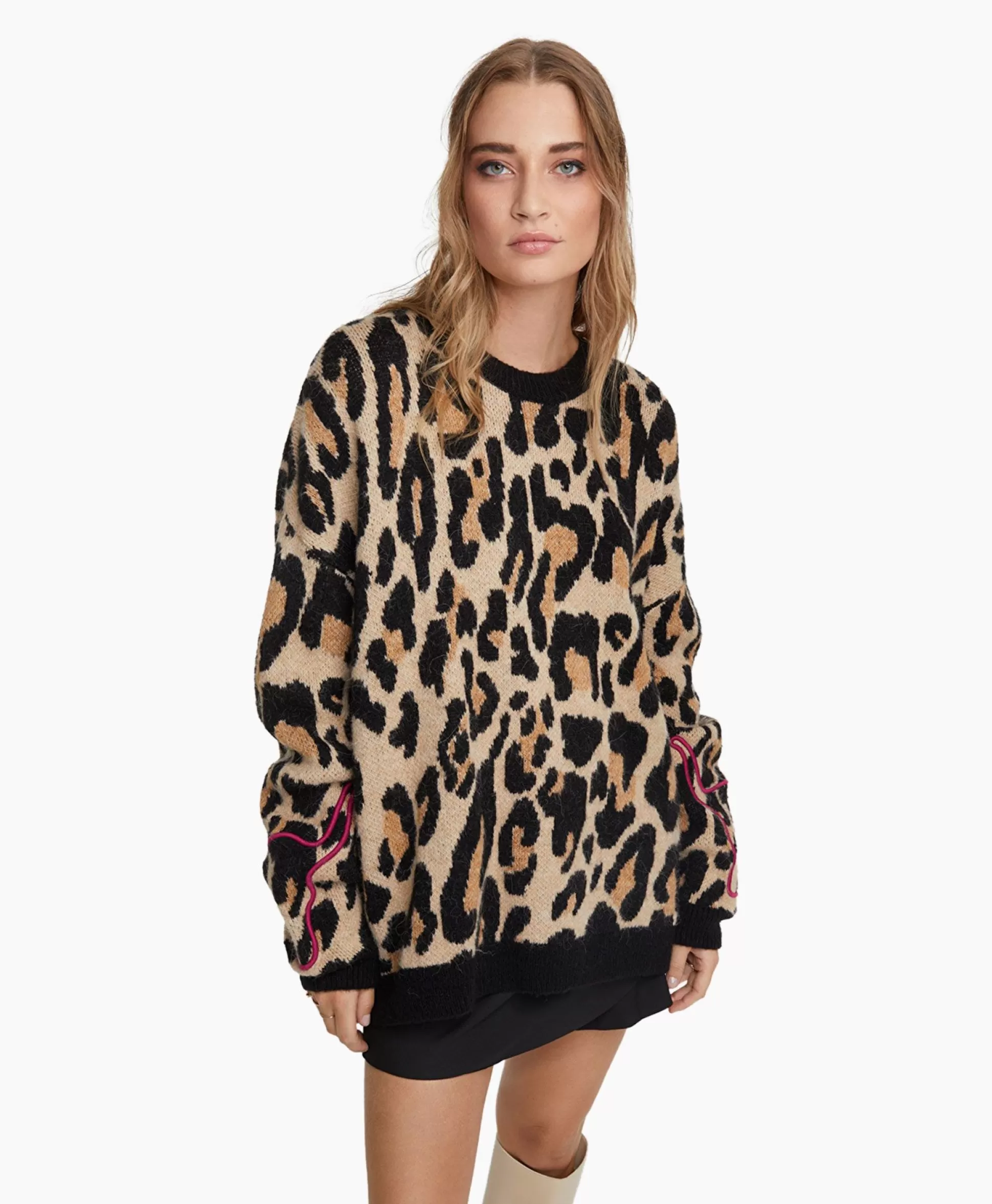 Best Sale Pullover Knitted Jaguar Bruin Dames Truien