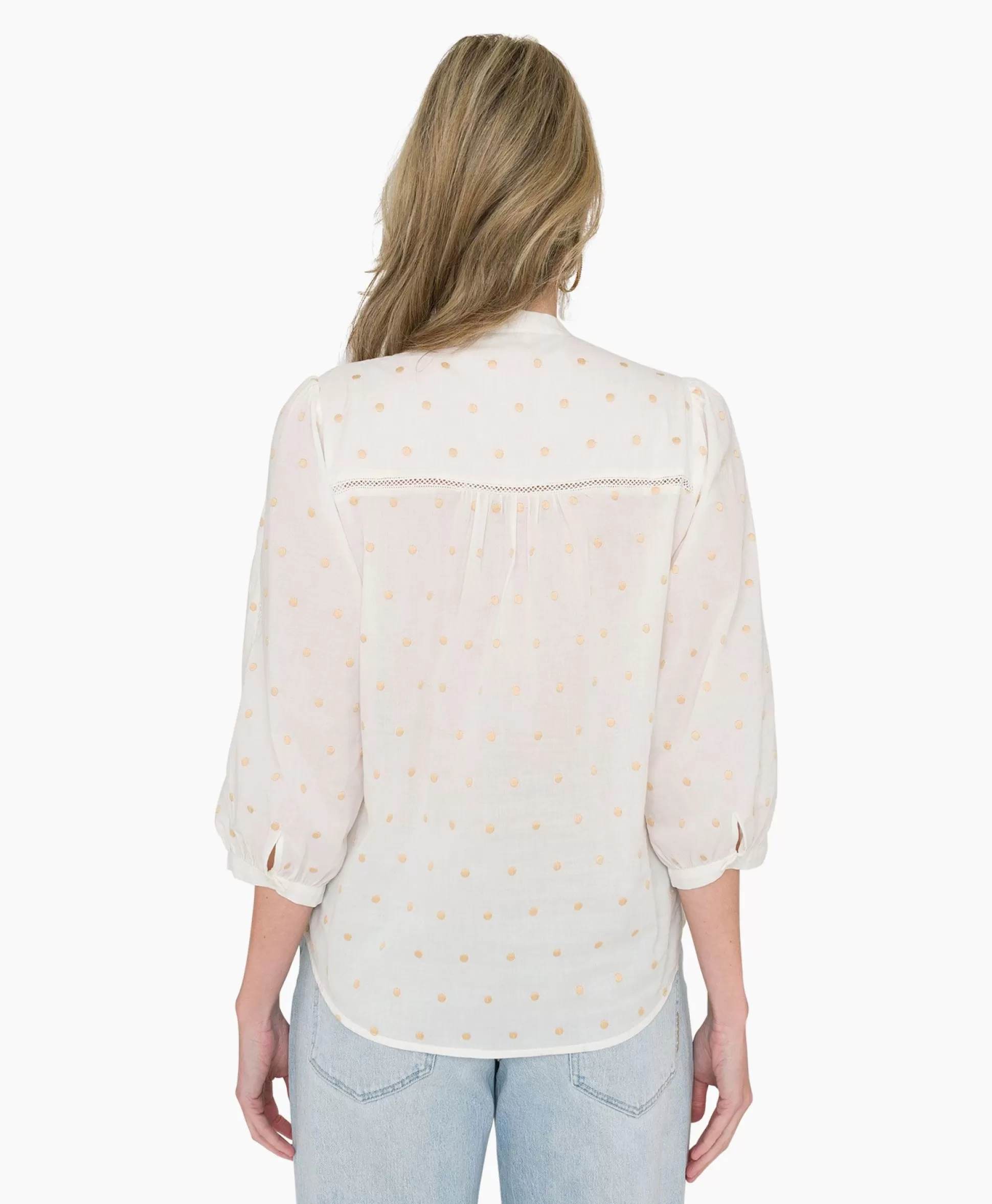 Sale Blouse 17A05-03065C Off White Dames Blouses