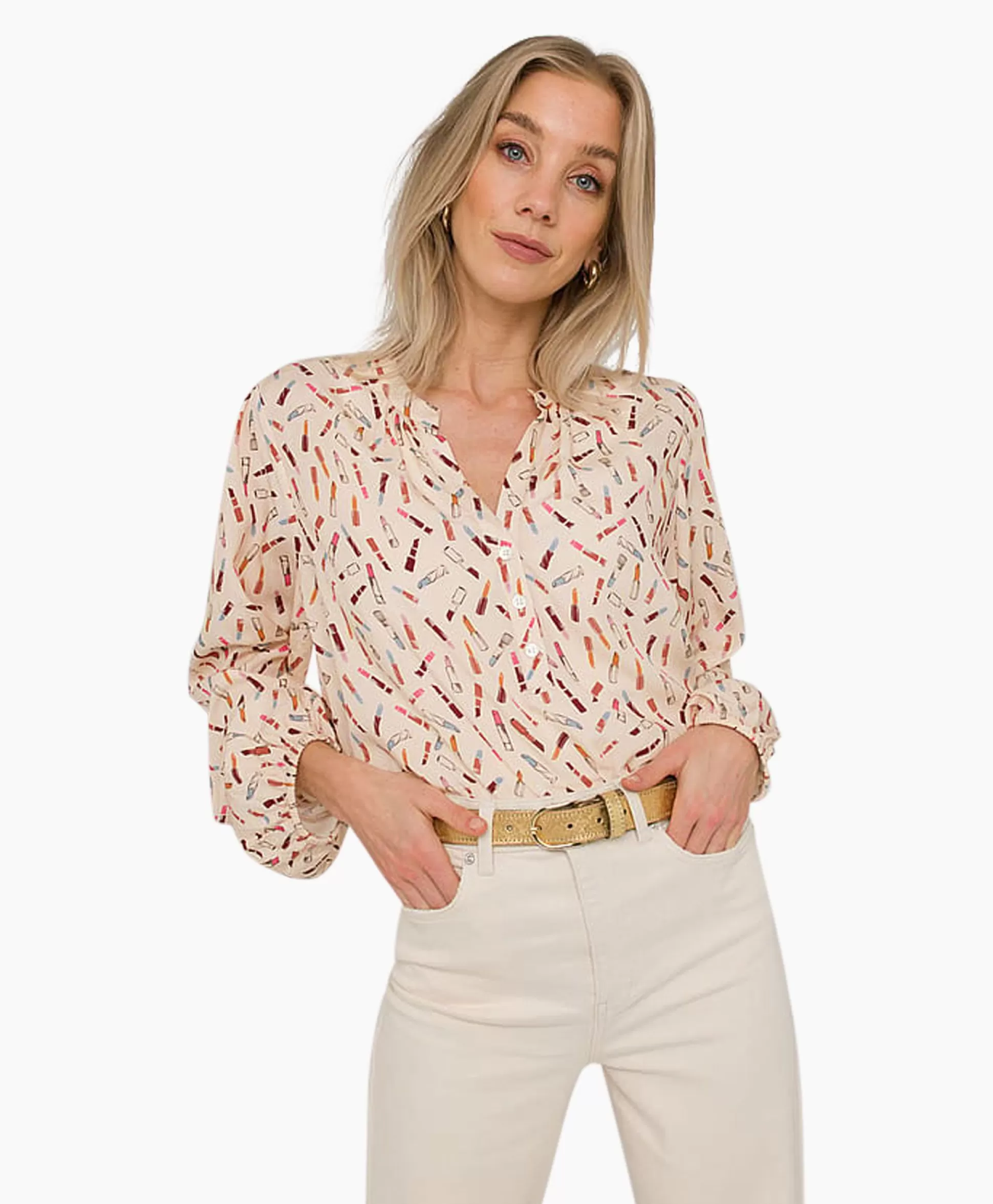 Online Blouse 74A05-03220A Rood Dames Blouses