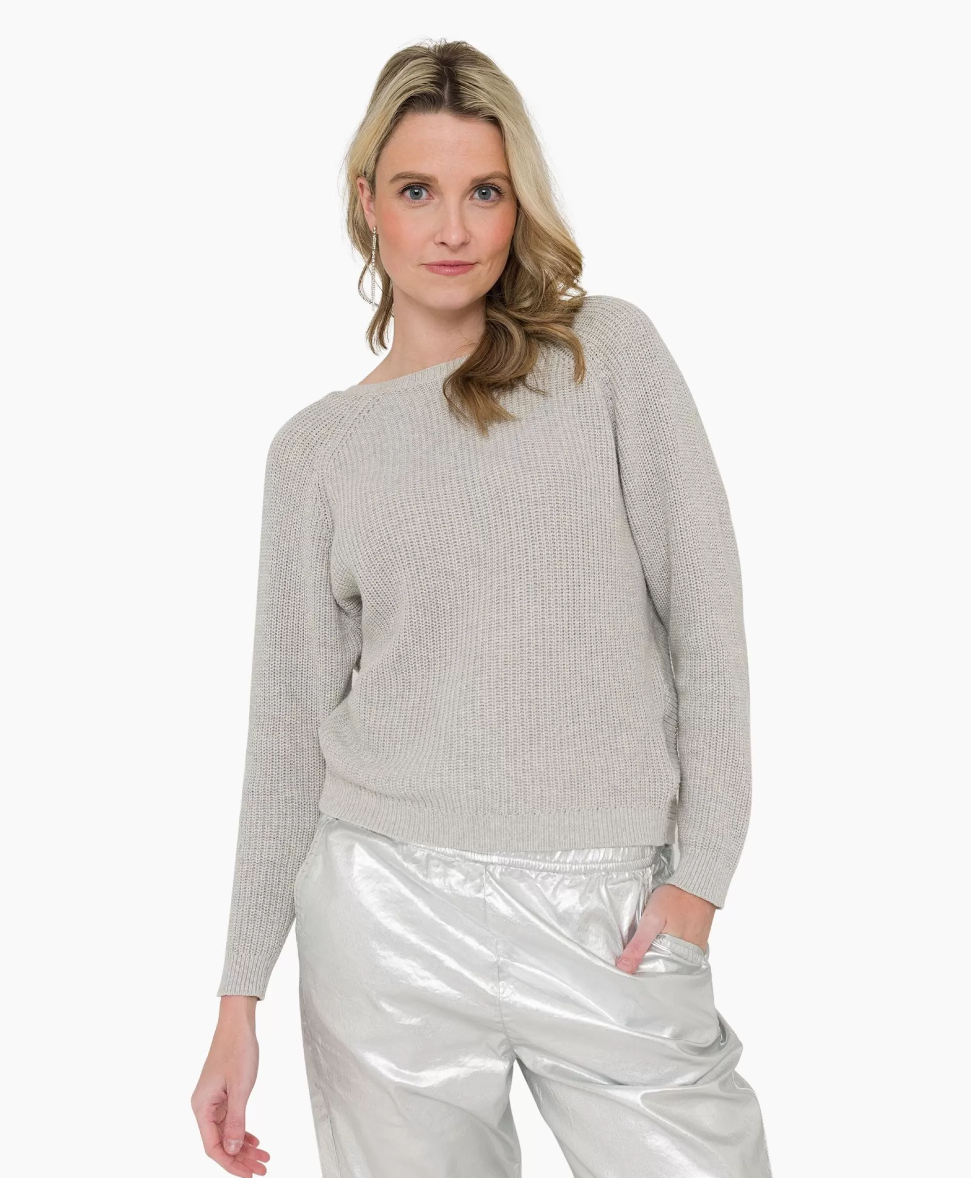 Best Sale Pullover 21A09-02818B Licht Grijs Dames Truien