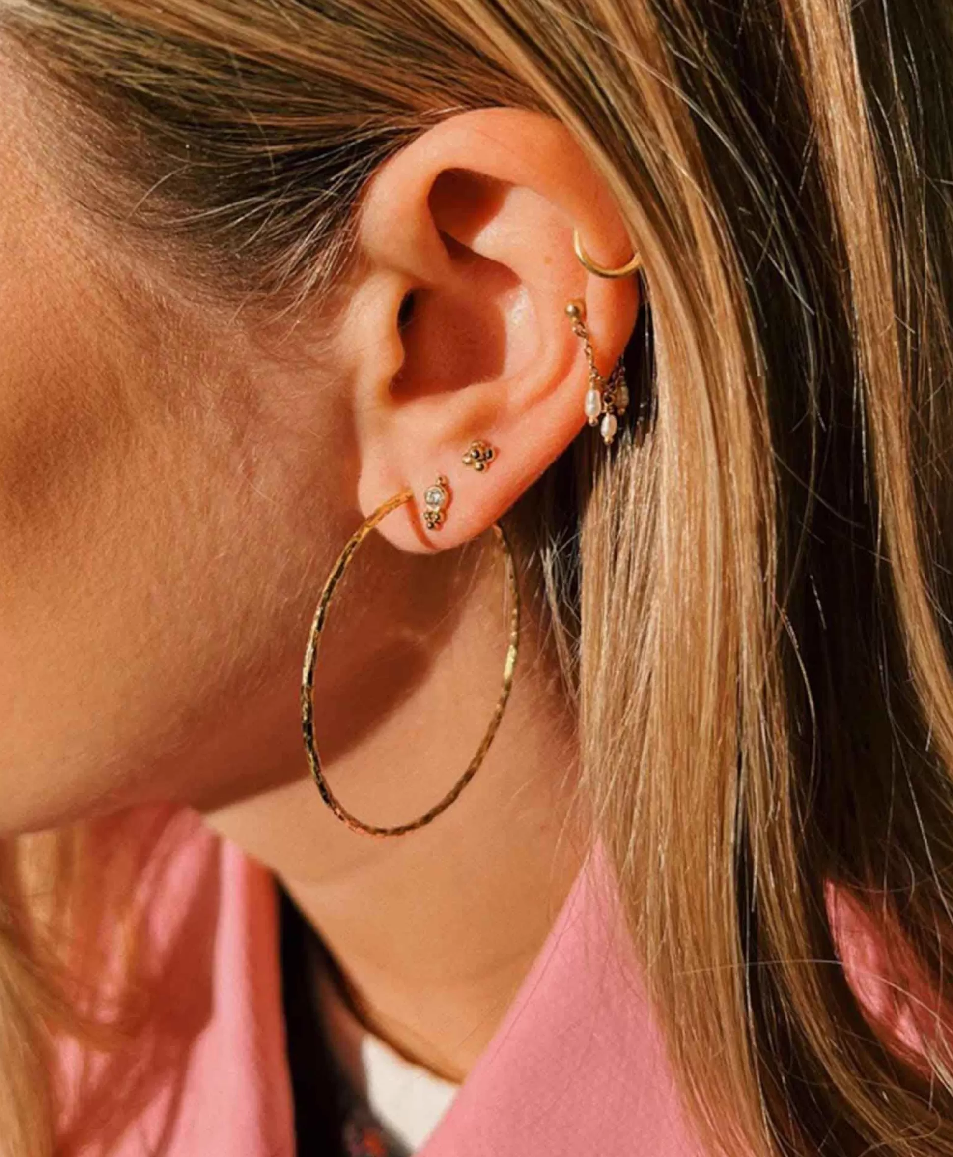 Flash Sale Oorbellen Hammered Plain Hoop Earrings Xl Silver G Goud Dames Sieraden