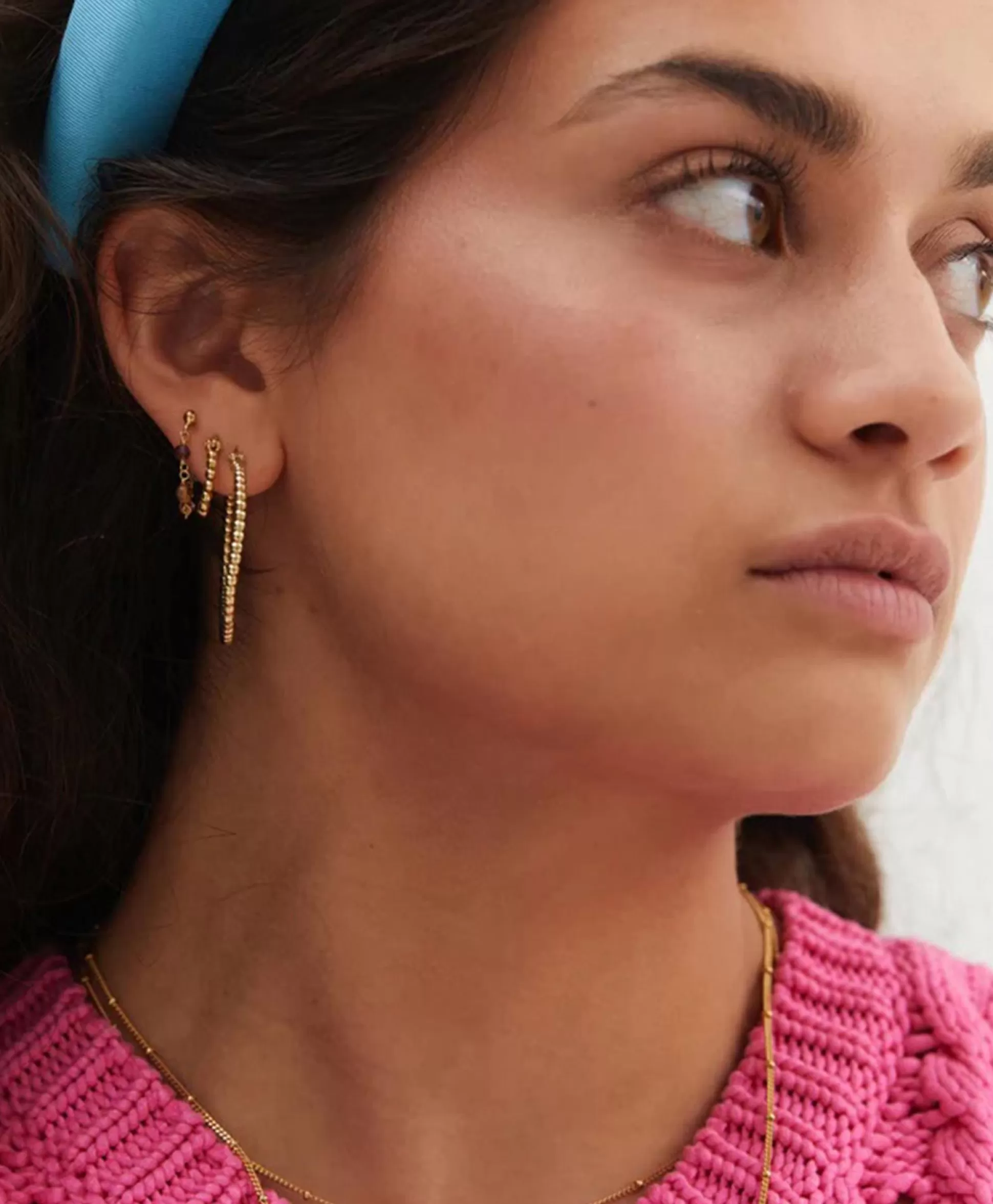 Store Oorbellen Solstice Big Hoop Earrings Brass Goldpla Goud Dames Sieraden