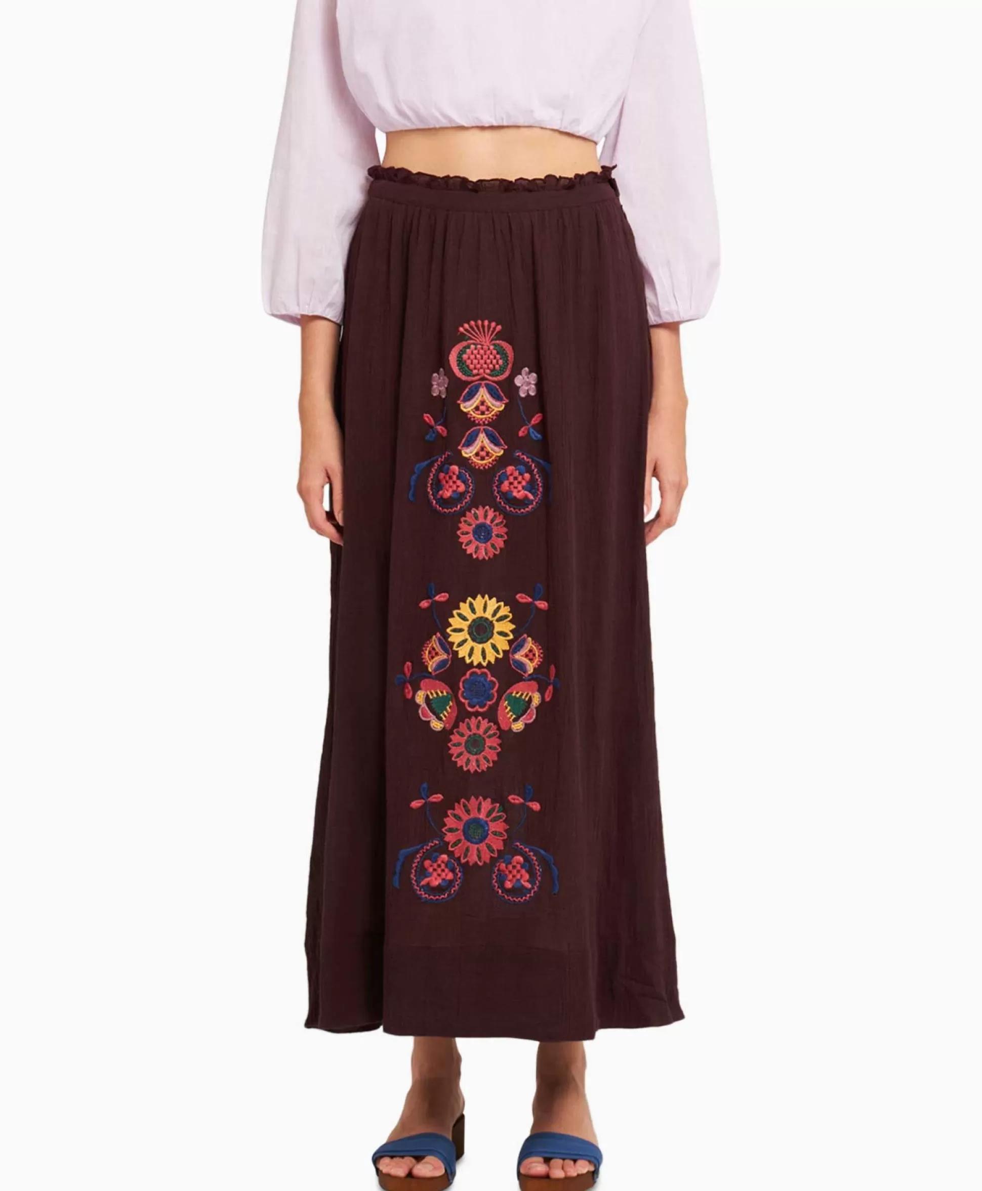 Cheap Maxi Rok Magoo1Ski Bruin Dames Rokken