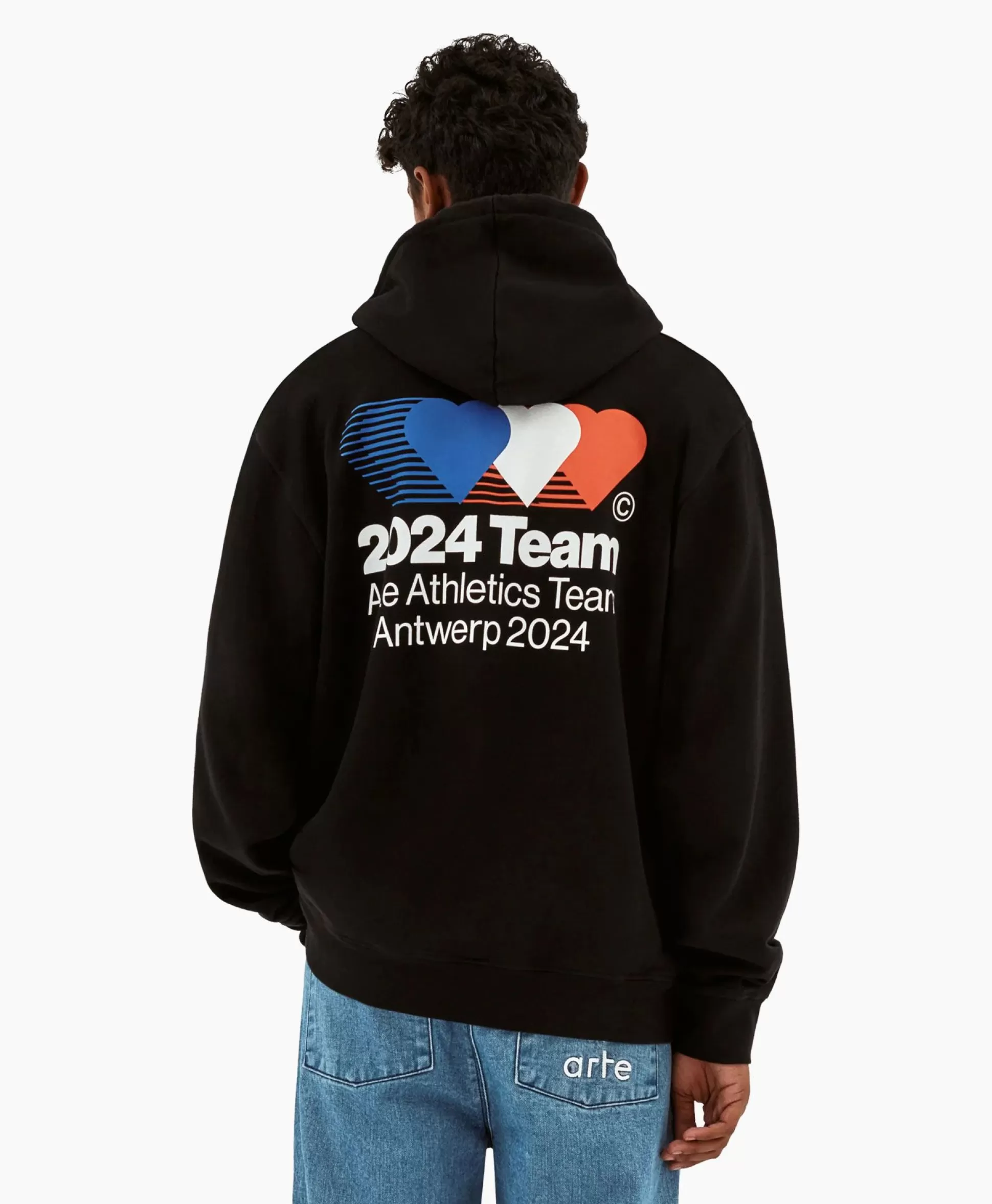 Cheap Hoodie Heart France Back Print Zwart Heren Truien