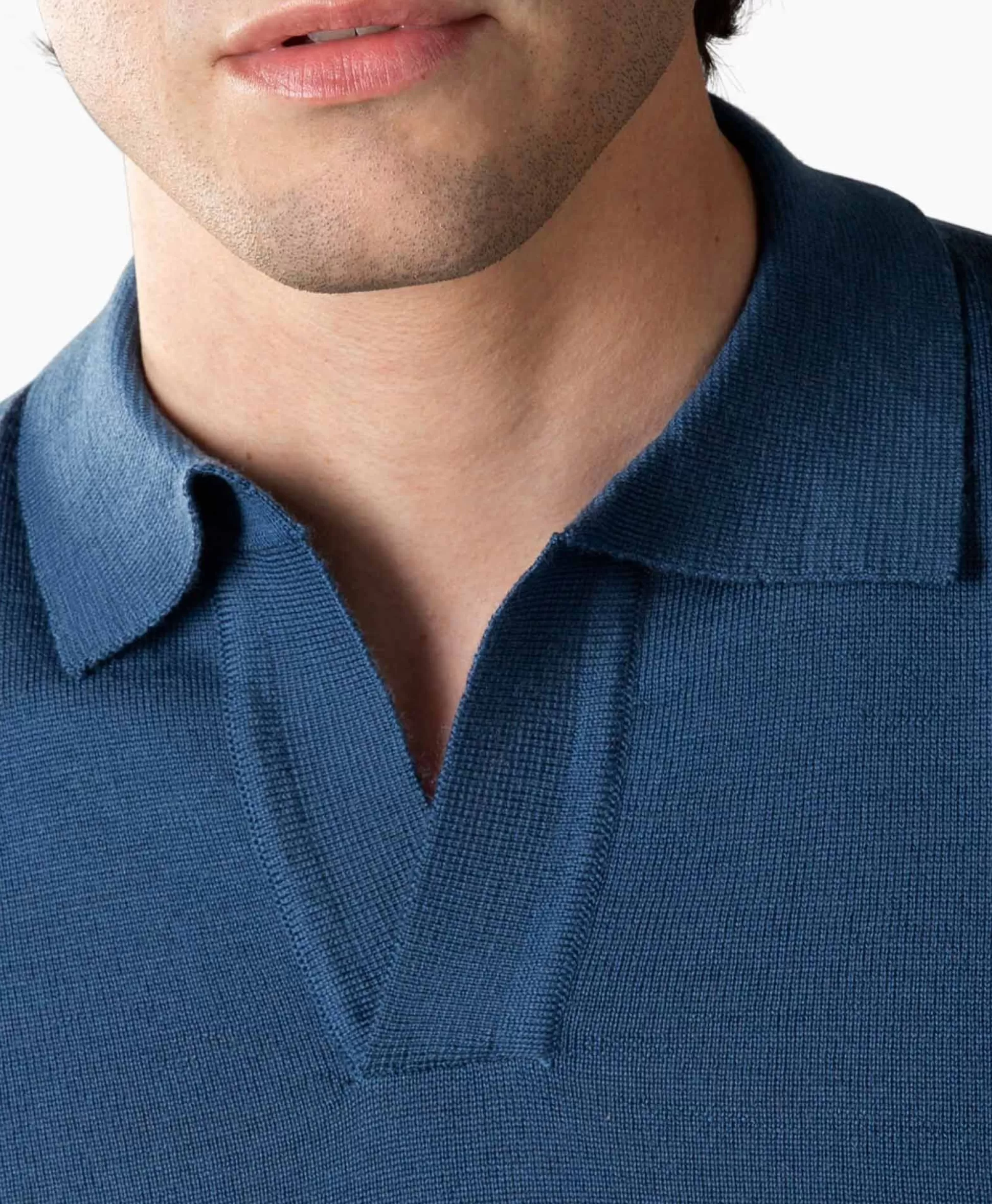 Cheap Pullover Buttonless Polo L Blauw Heren Truien