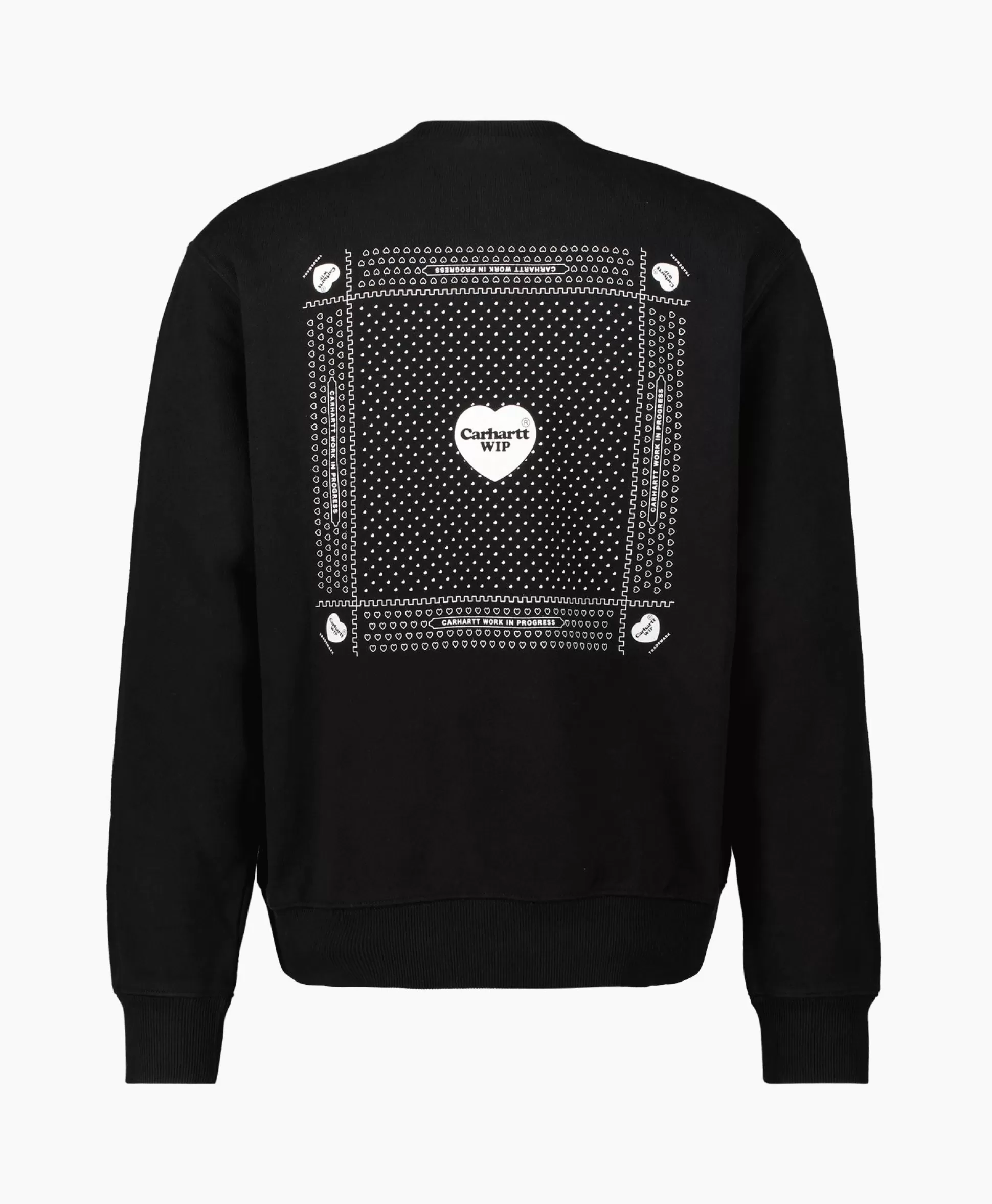 Fashion Sweater Heart Bandana Zwart Heren Truien