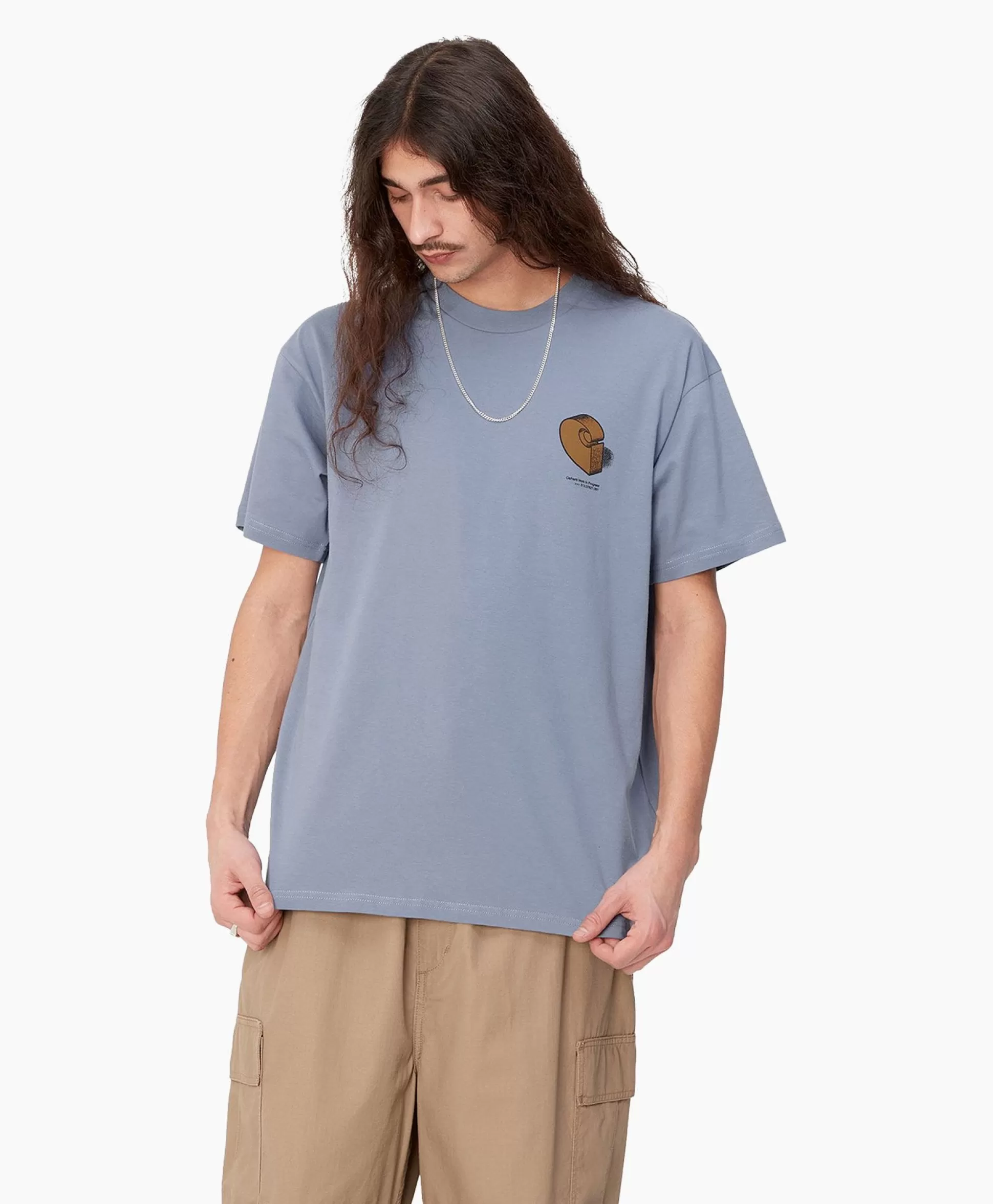 Flash Sale T-Shirt Korte Mouw S/S Diagram C Blauw Heren T-Shirts