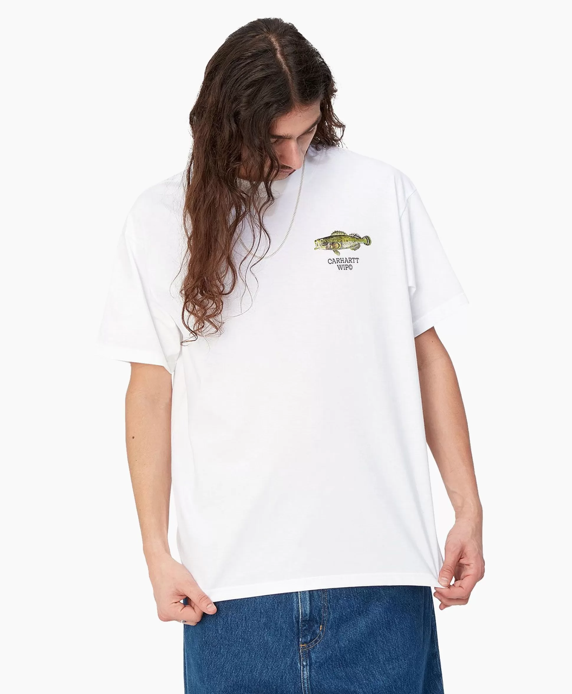 Fashion T-Shirt Korte Mouw S/S Fish Wit Heren T-Shirts