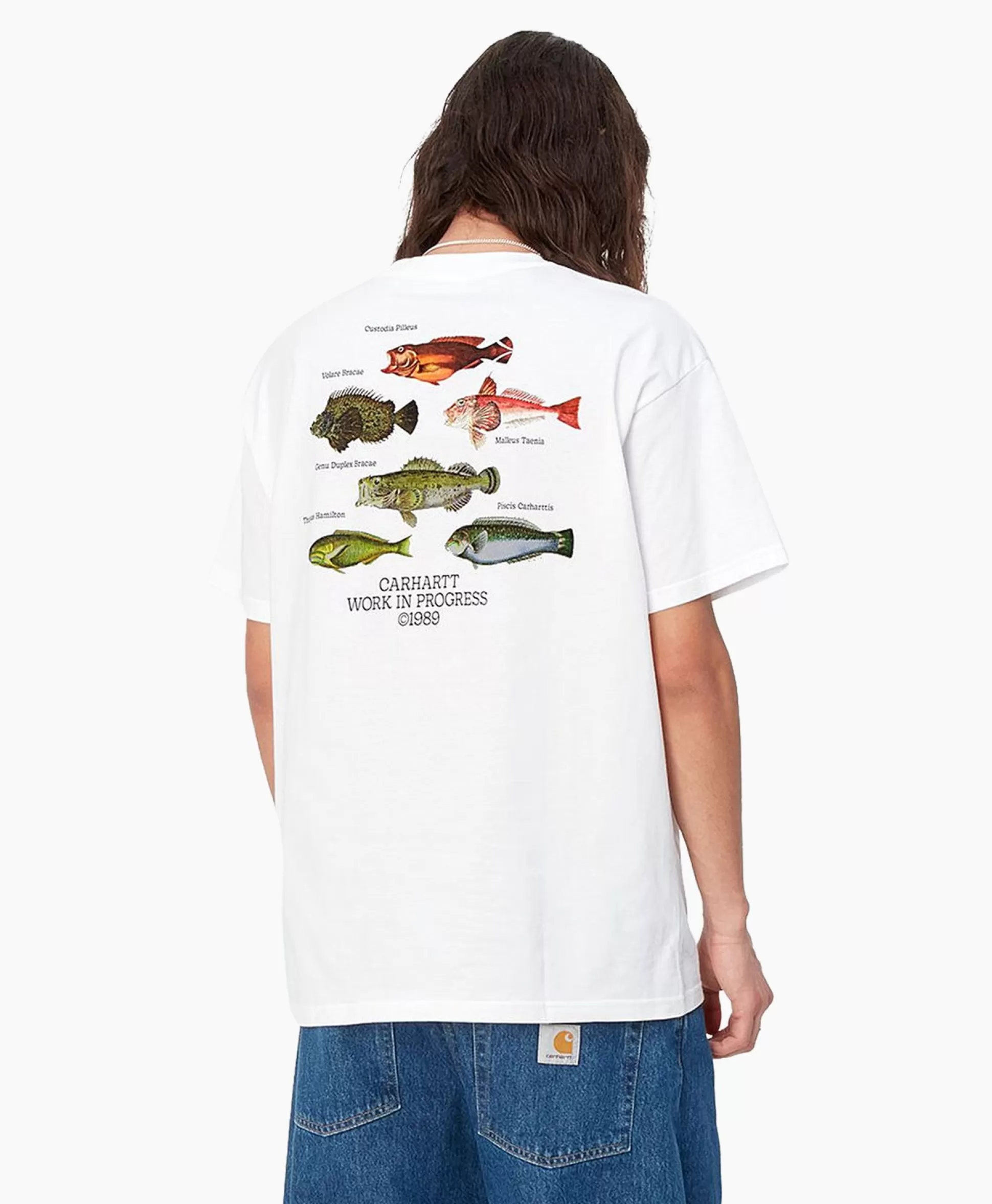 Fashion T-Shirt Korte Mouw S/S Fish Wit Heren T-Shirts