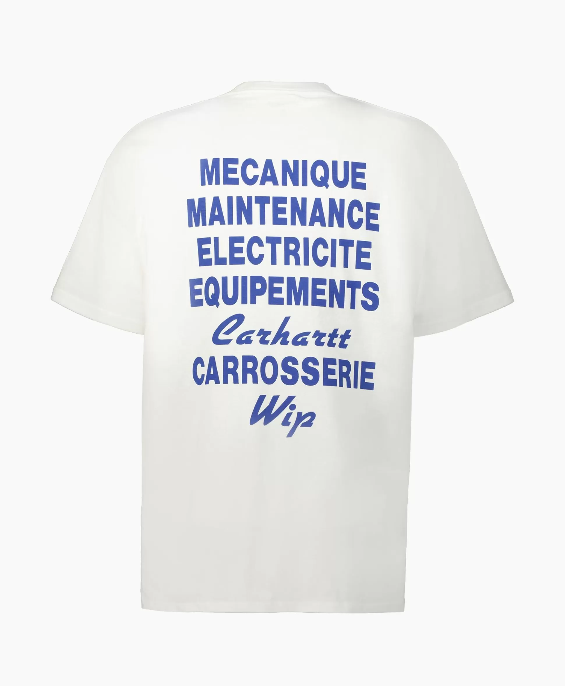 New T-Shirt S/S Mechanics Organic Cotton Wit Heren T-Shirts