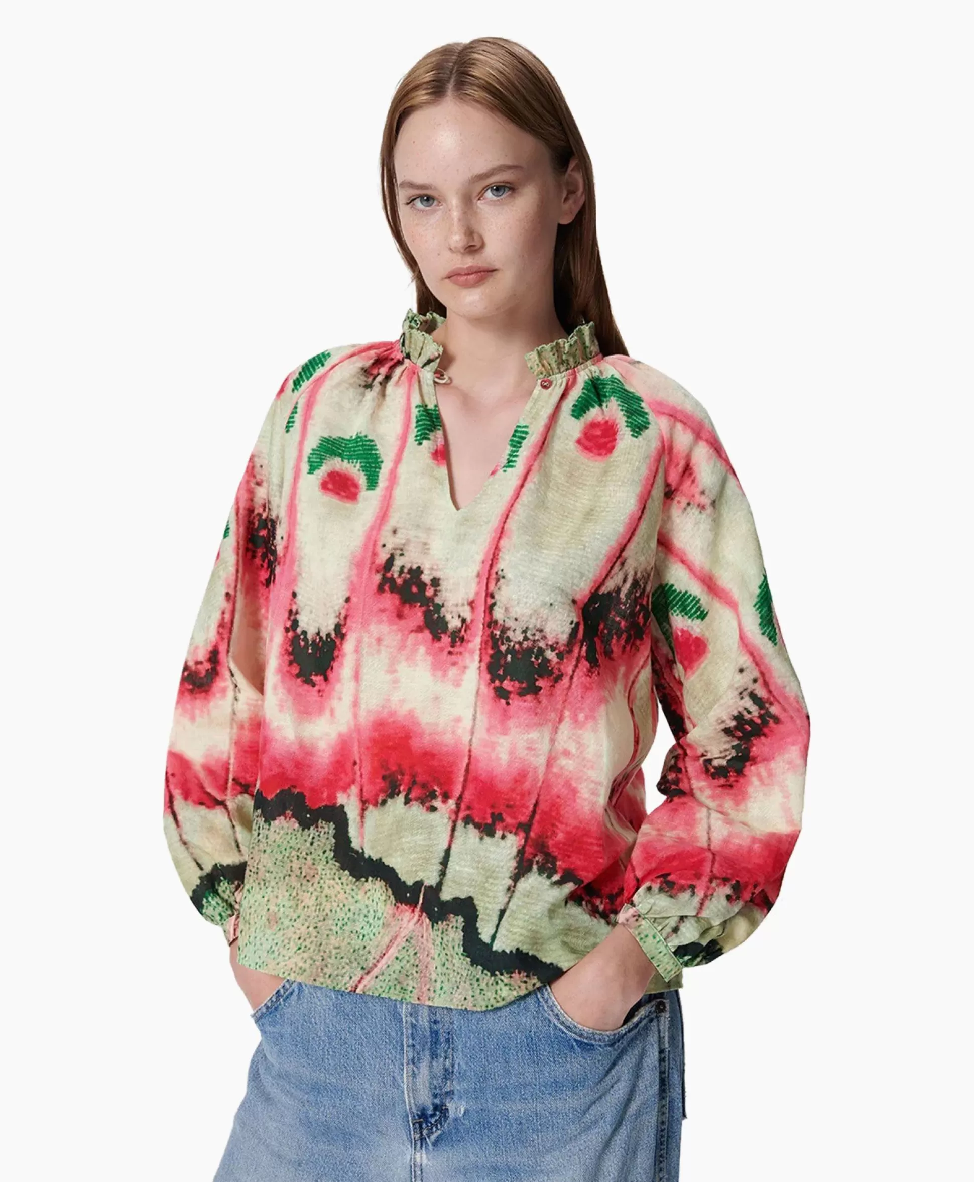 Sale Blouse Juniper Groen Dames Blouses