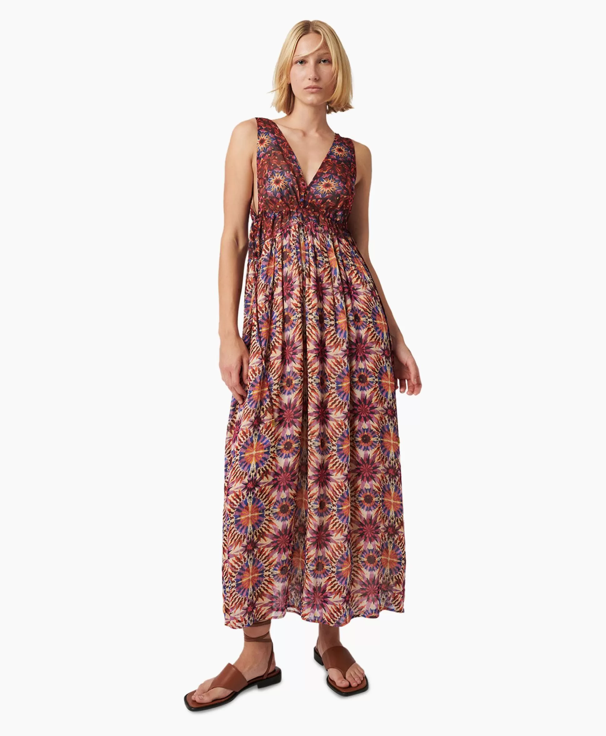 Store Maxi Jurk North Bordeaux Dames Bruiloftskleding