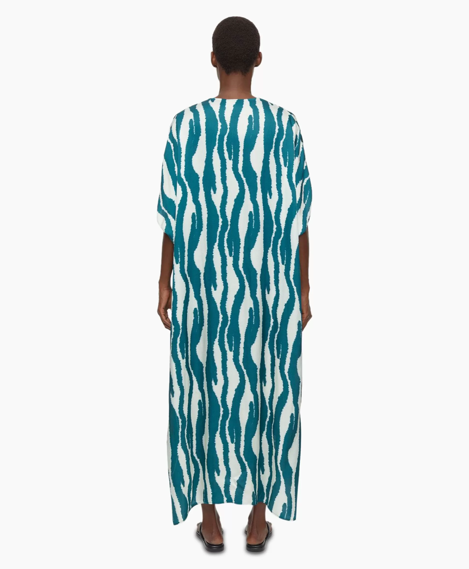 Store Maxi Jurk Caftan Blauw Dames Jurken