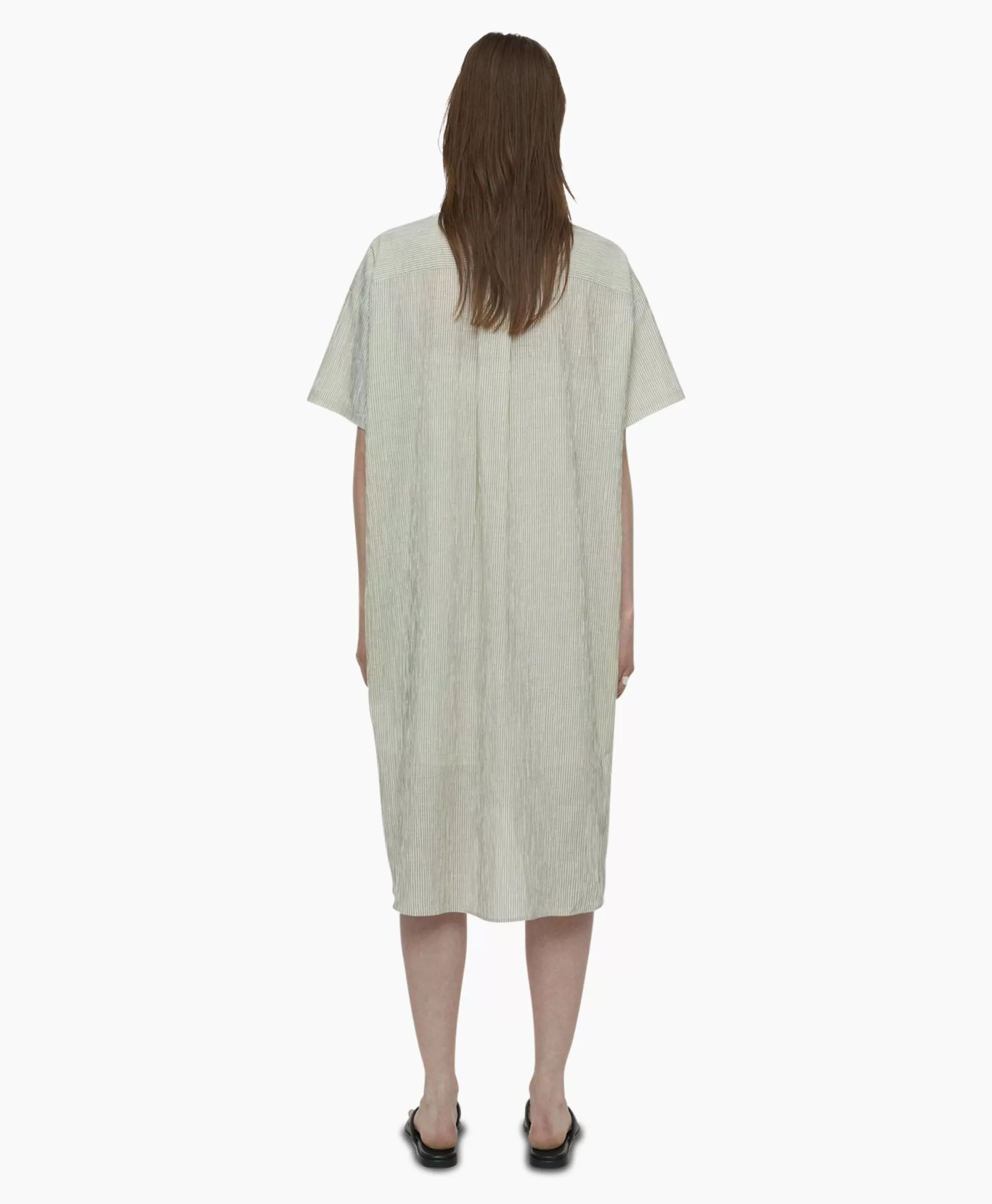 Store Mini Jurk Oversized Shirt Ecru Dames Jurken