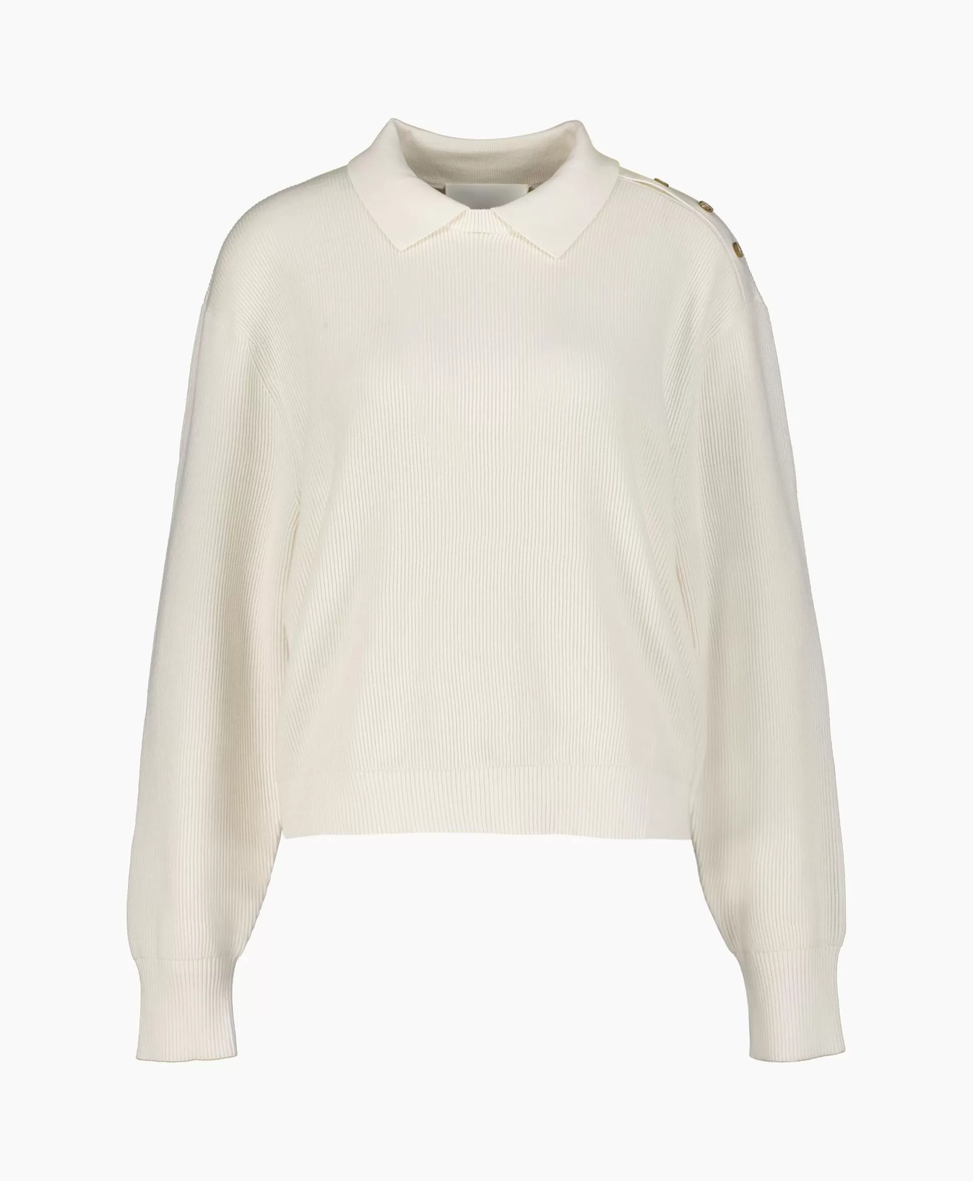 Online Pullover Cropped Polo Off White Dames Truien