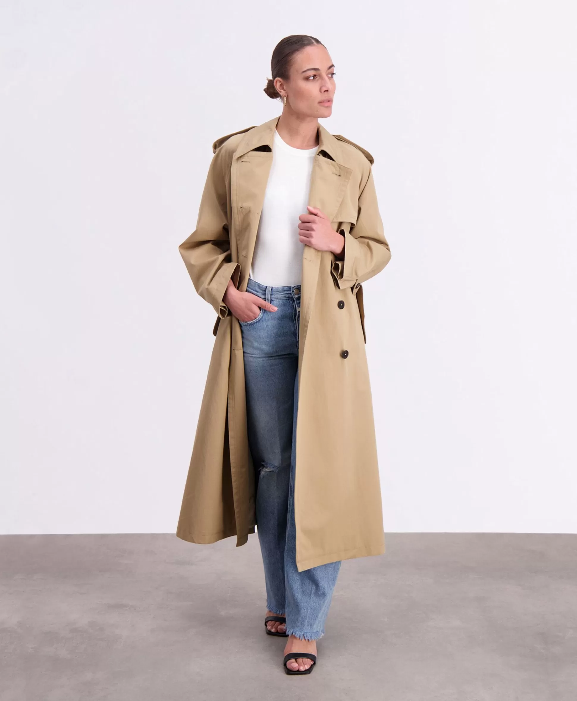 Online Trenchcoat Trench Coat Bruin Dames Jassen