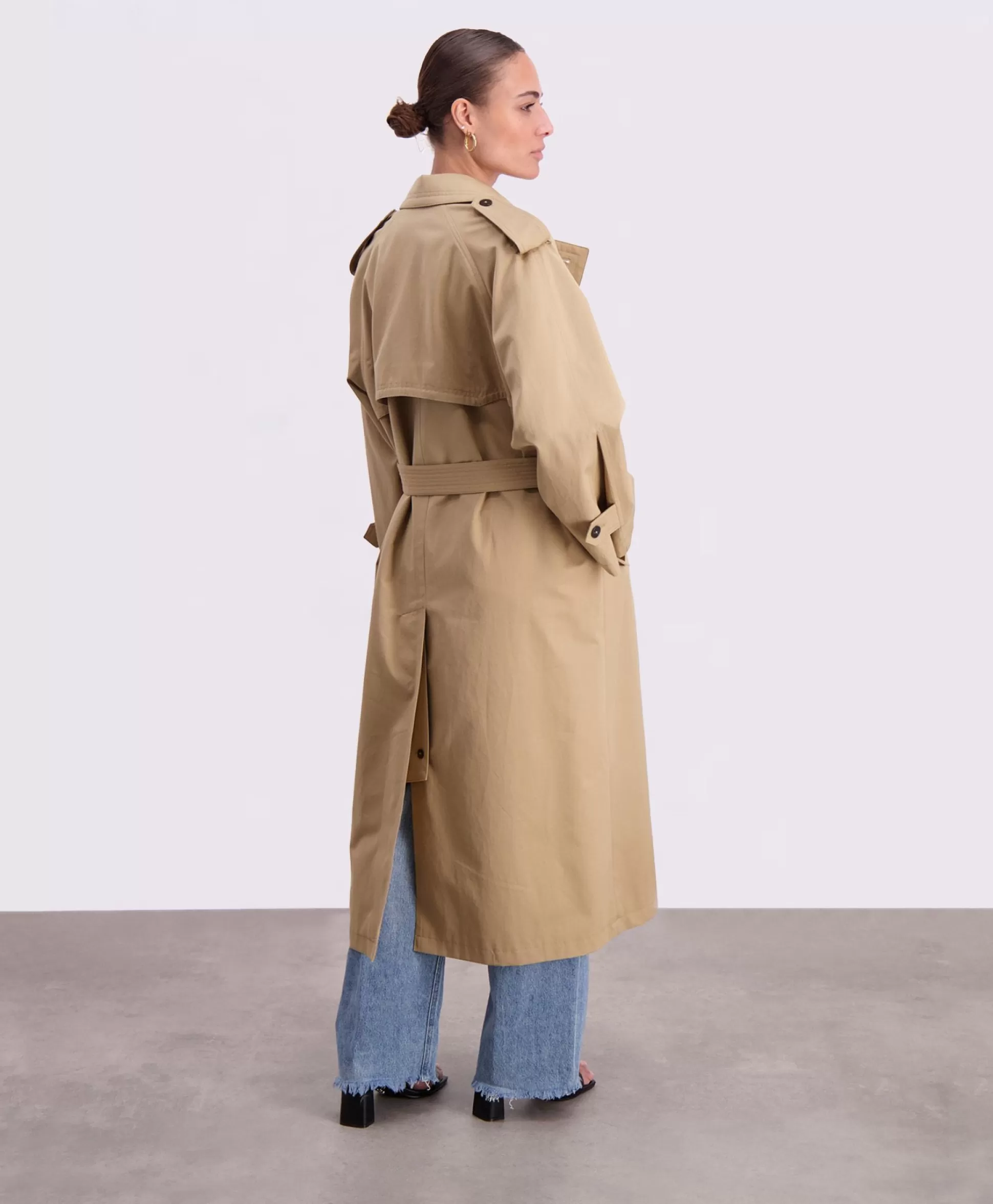 Online Trenchcoat Trench Coat Bruin Dames Jassen