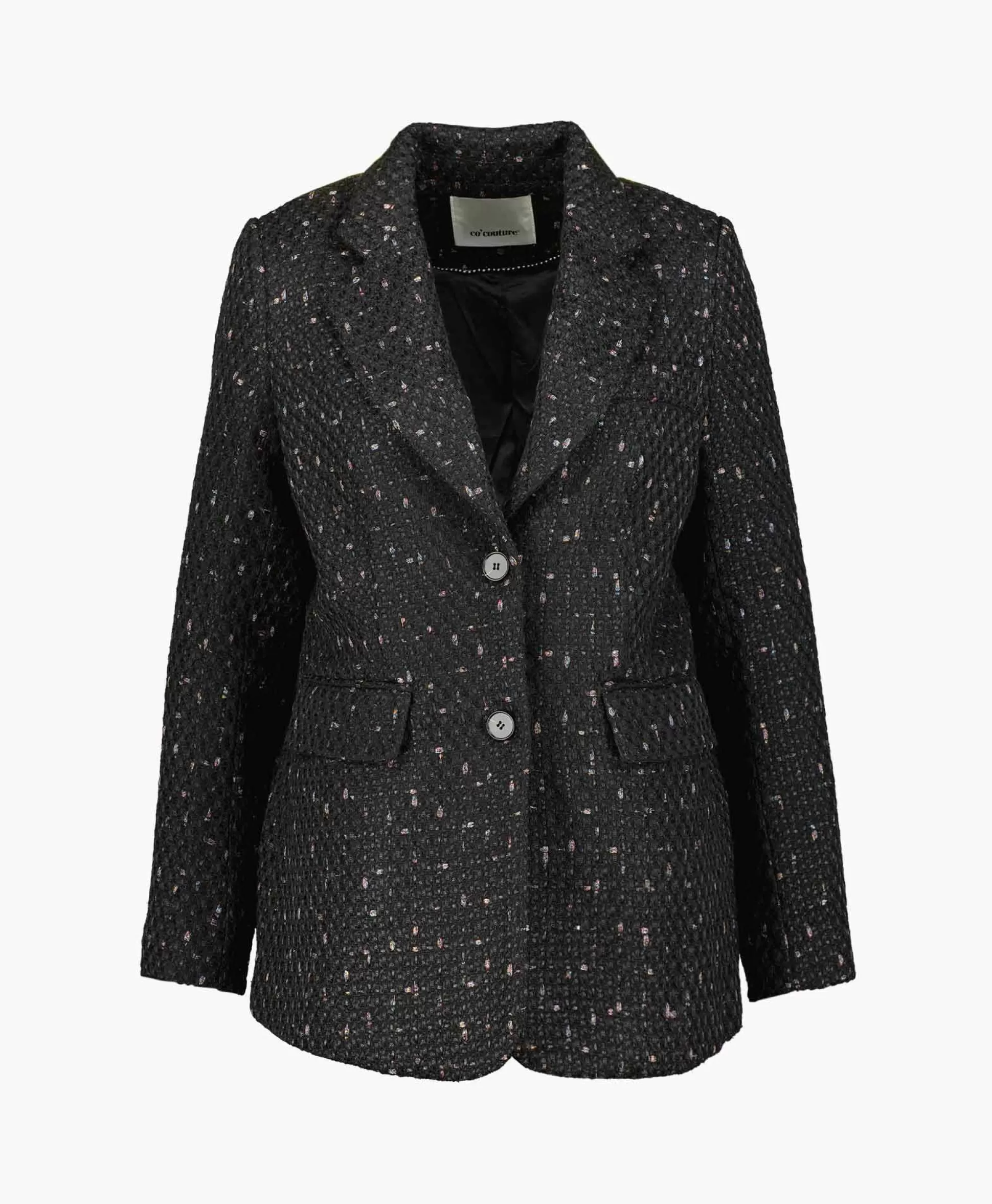 Clearance Co'Couture Blazer Mitzicc Boucle Zwart Dames Blazers