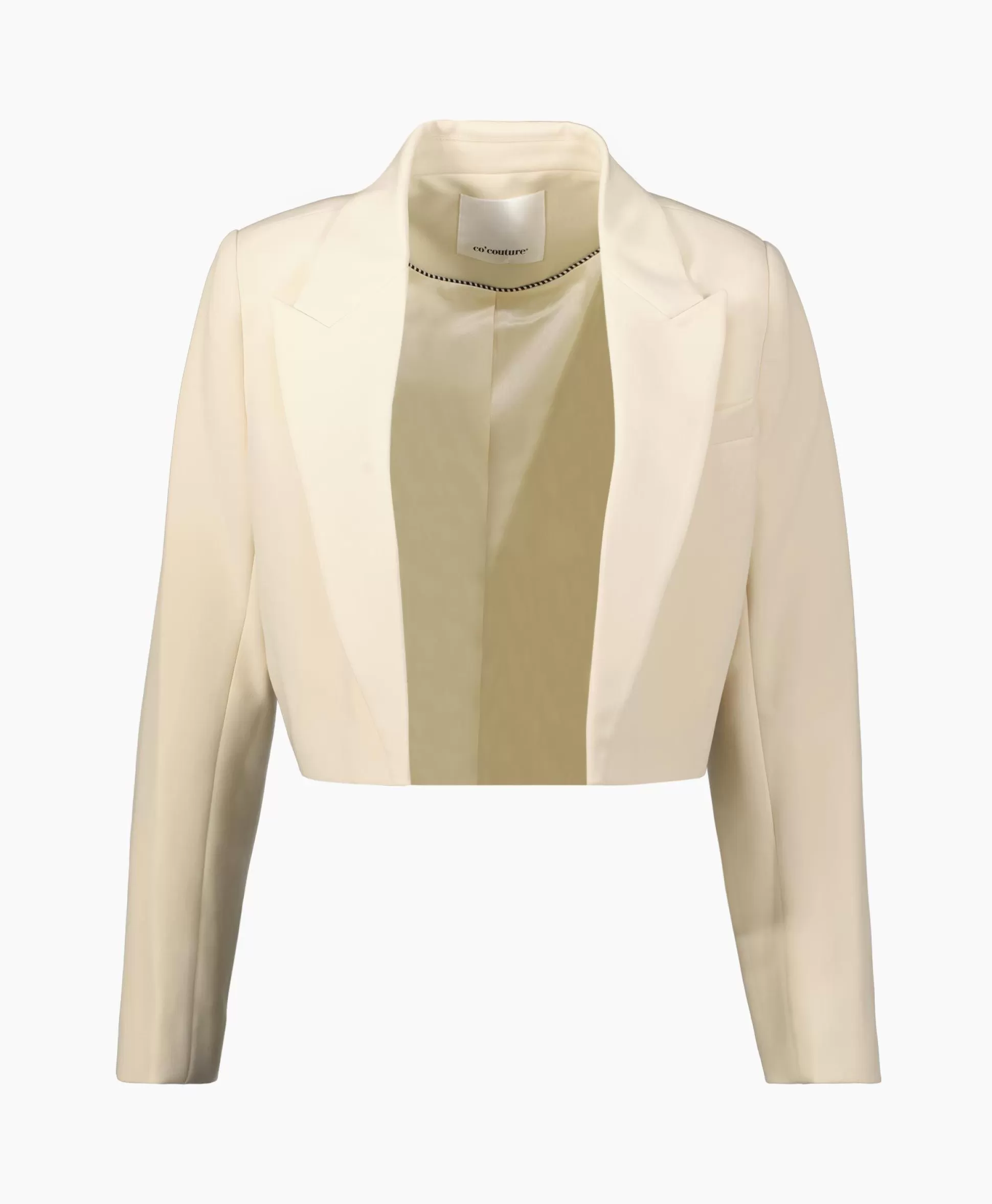 Hot Co'Couture Blazer Vola Crop Beige Dames Blazers