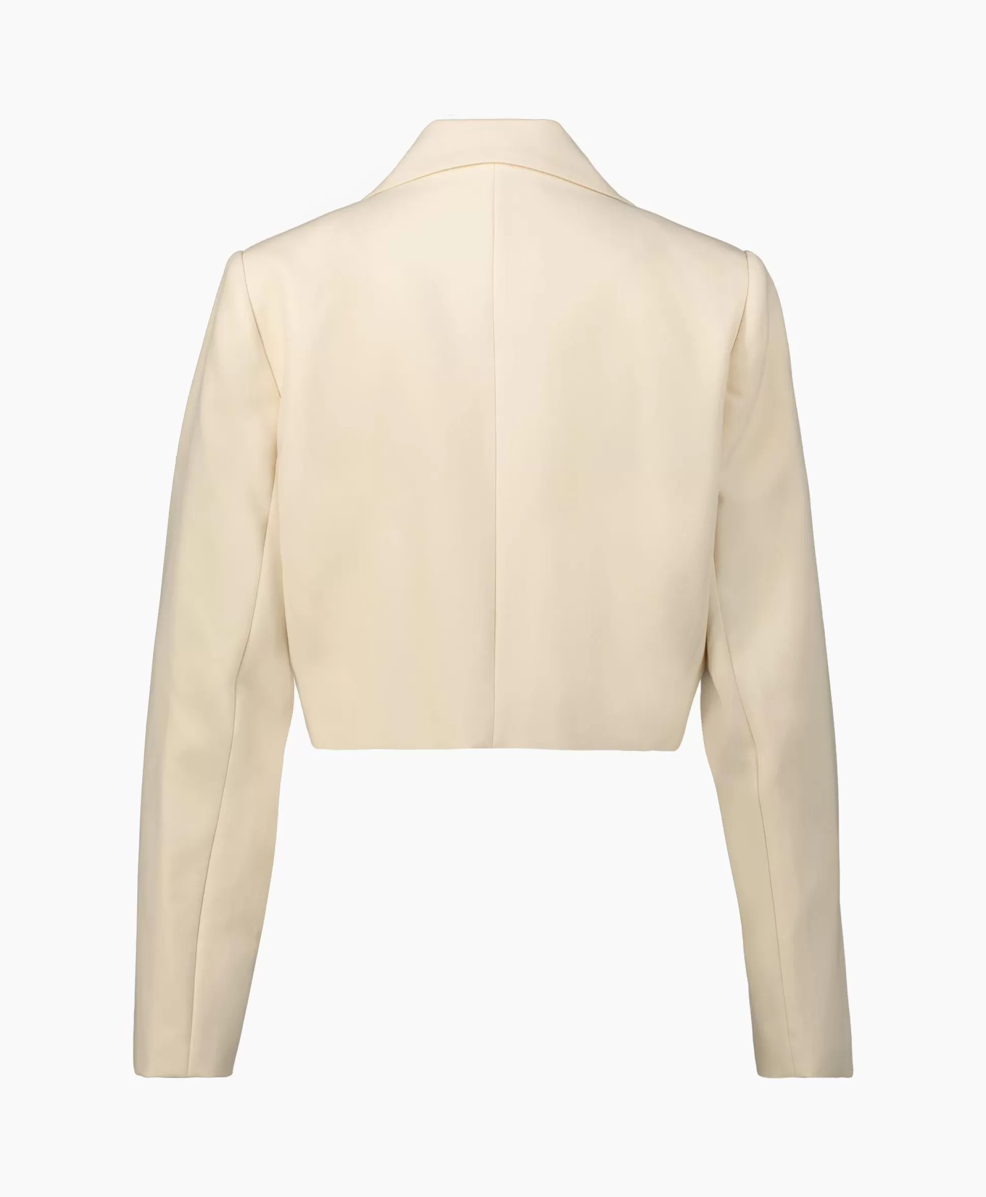 Hot Co'Couture Blazer Vola Crop Beige Dames Blazers