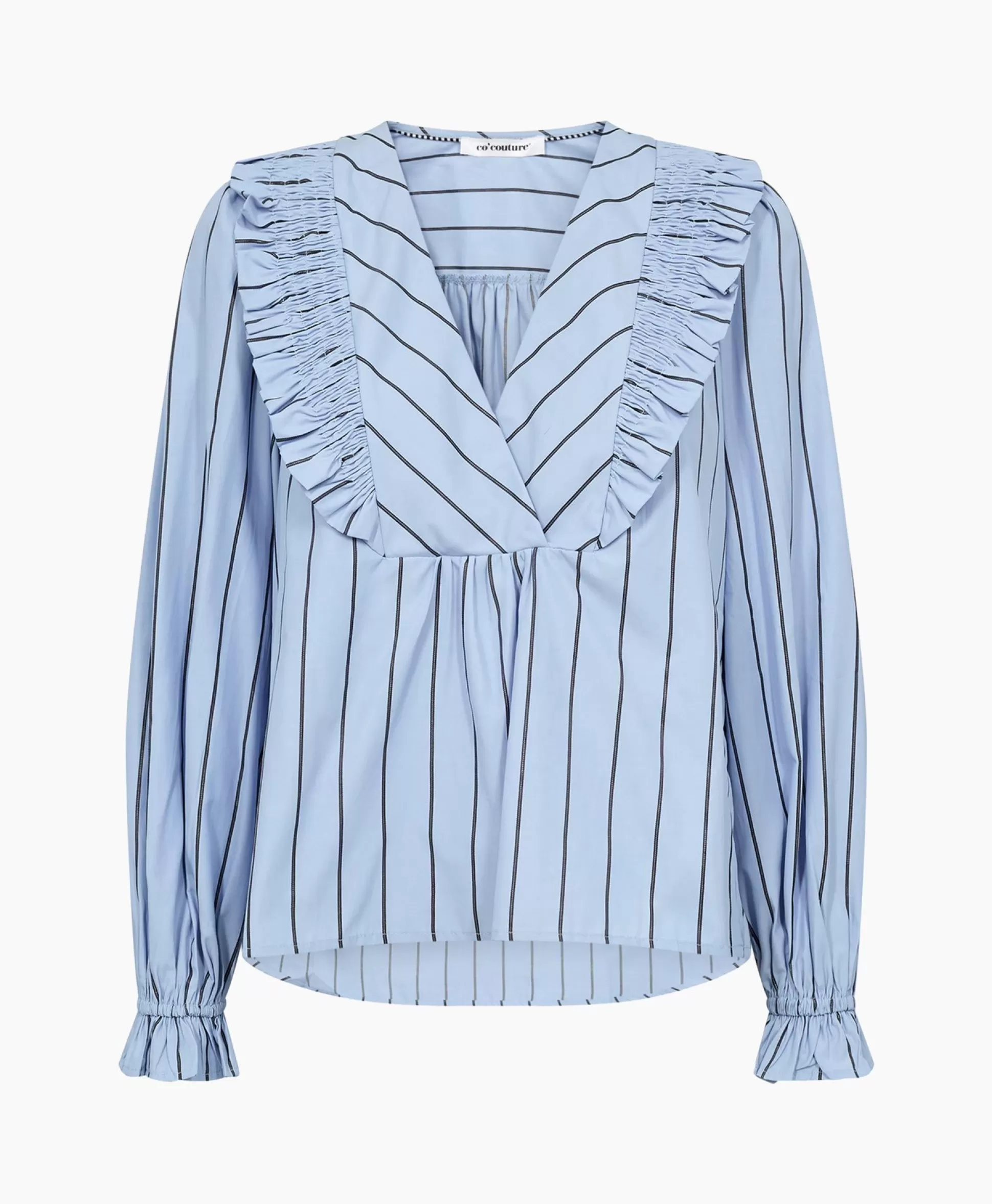 Shop Co'Couture Blouse Ivana Smock Frill Blauw Dames Blouses