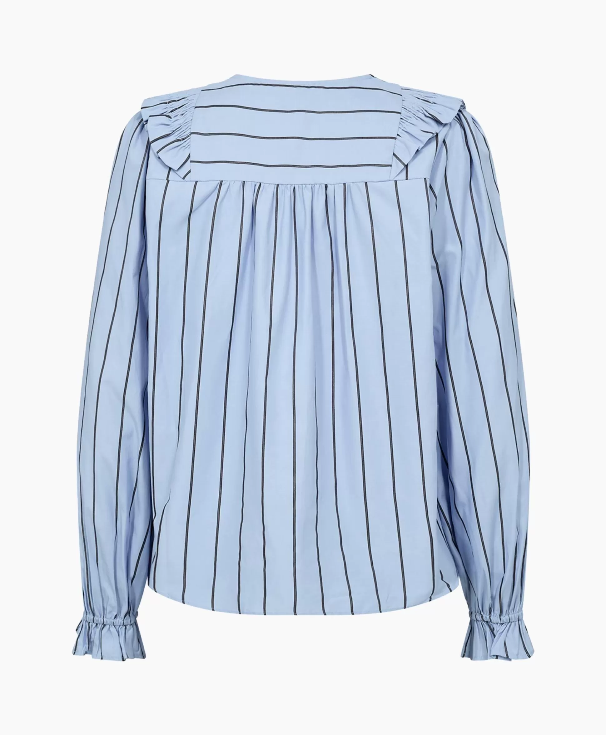 Shop Co'Couture Blouse Ivana Smock Frill Blauw Dames Blouses