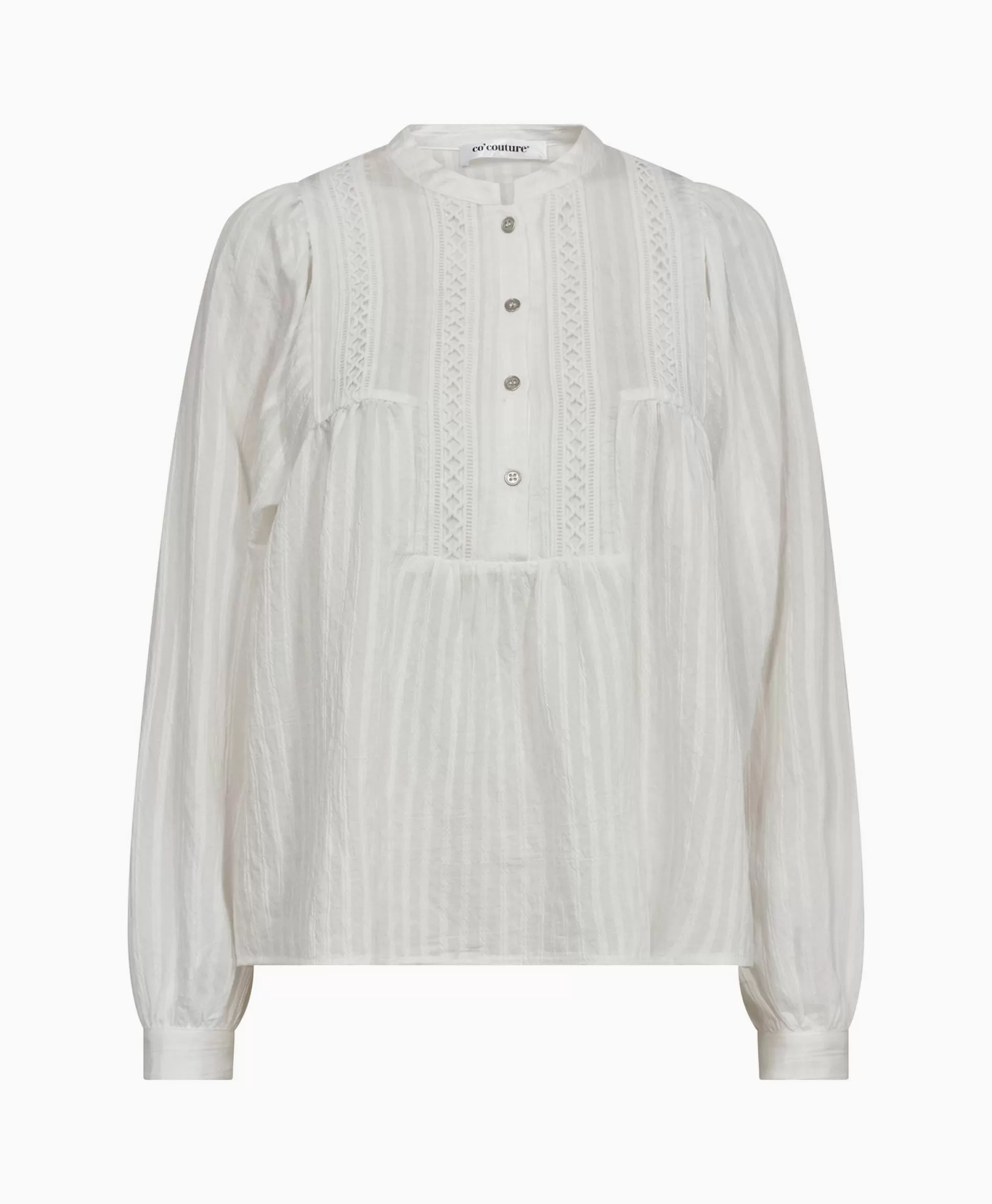 Best Sale Co'Couture Blouse Selma Placket Wit Dames Blouses