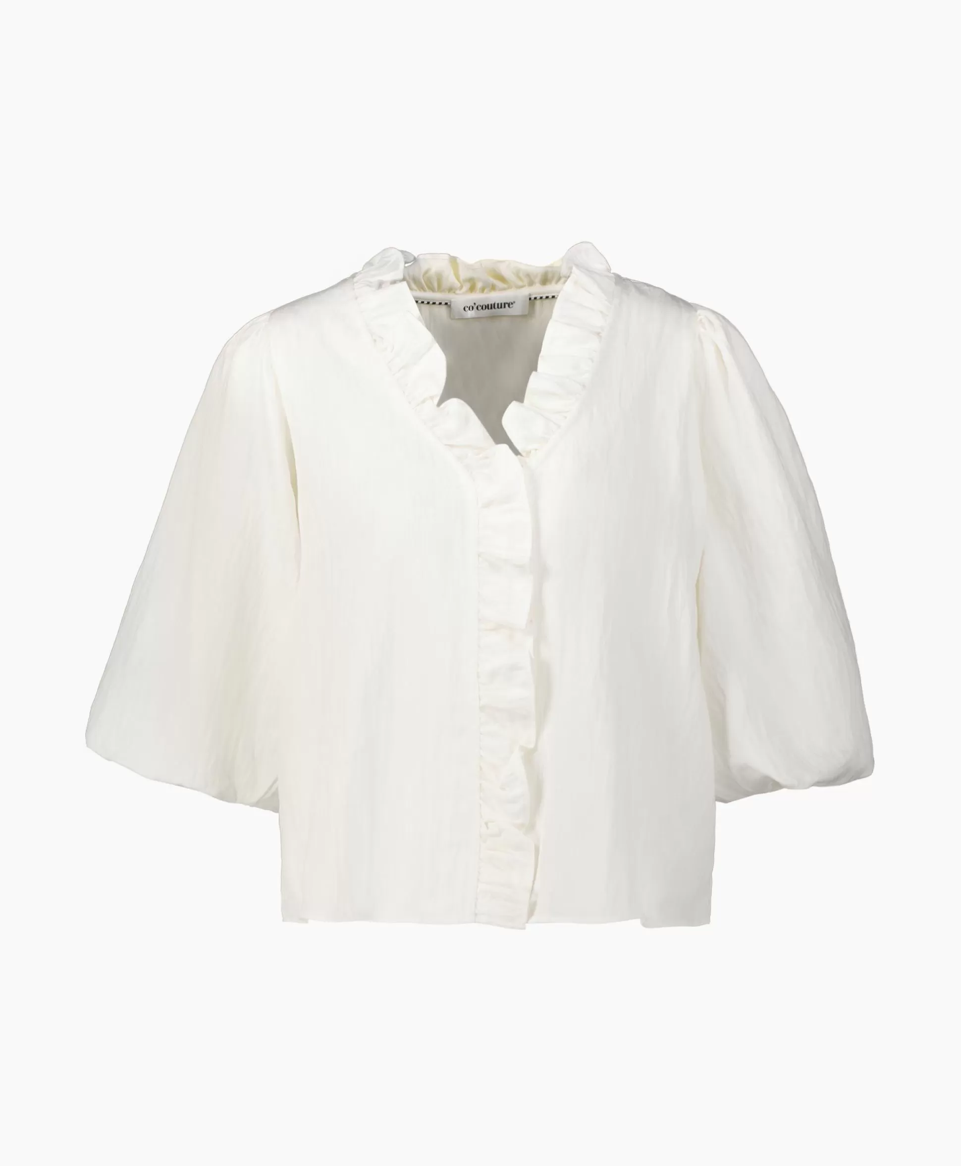 Sale Co'Couture Blouse Sueda Puff Wit Dames Blouses