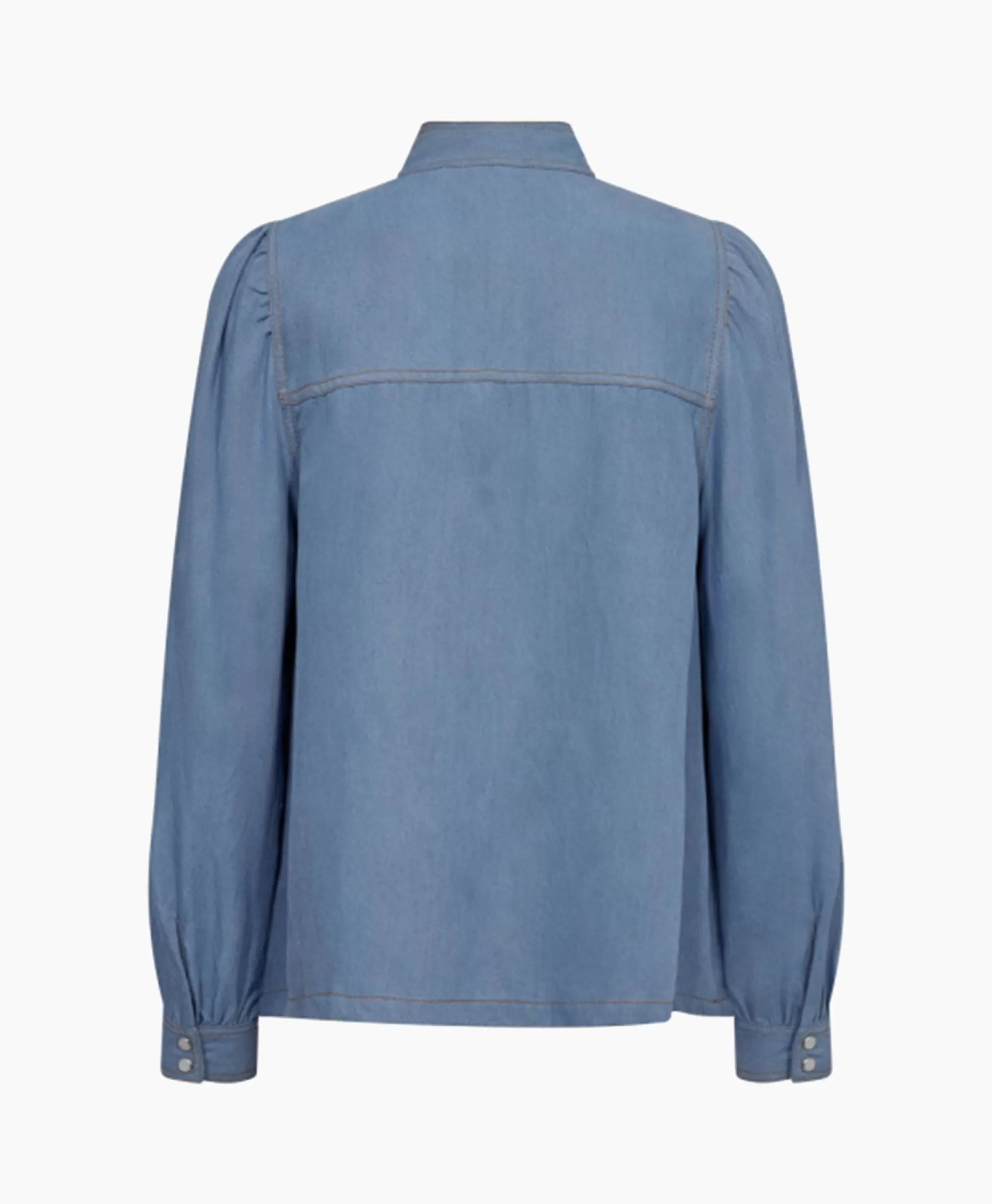 Clearance Co'Couture Blouse Titus Denim Blow Blauw Dames Blouses