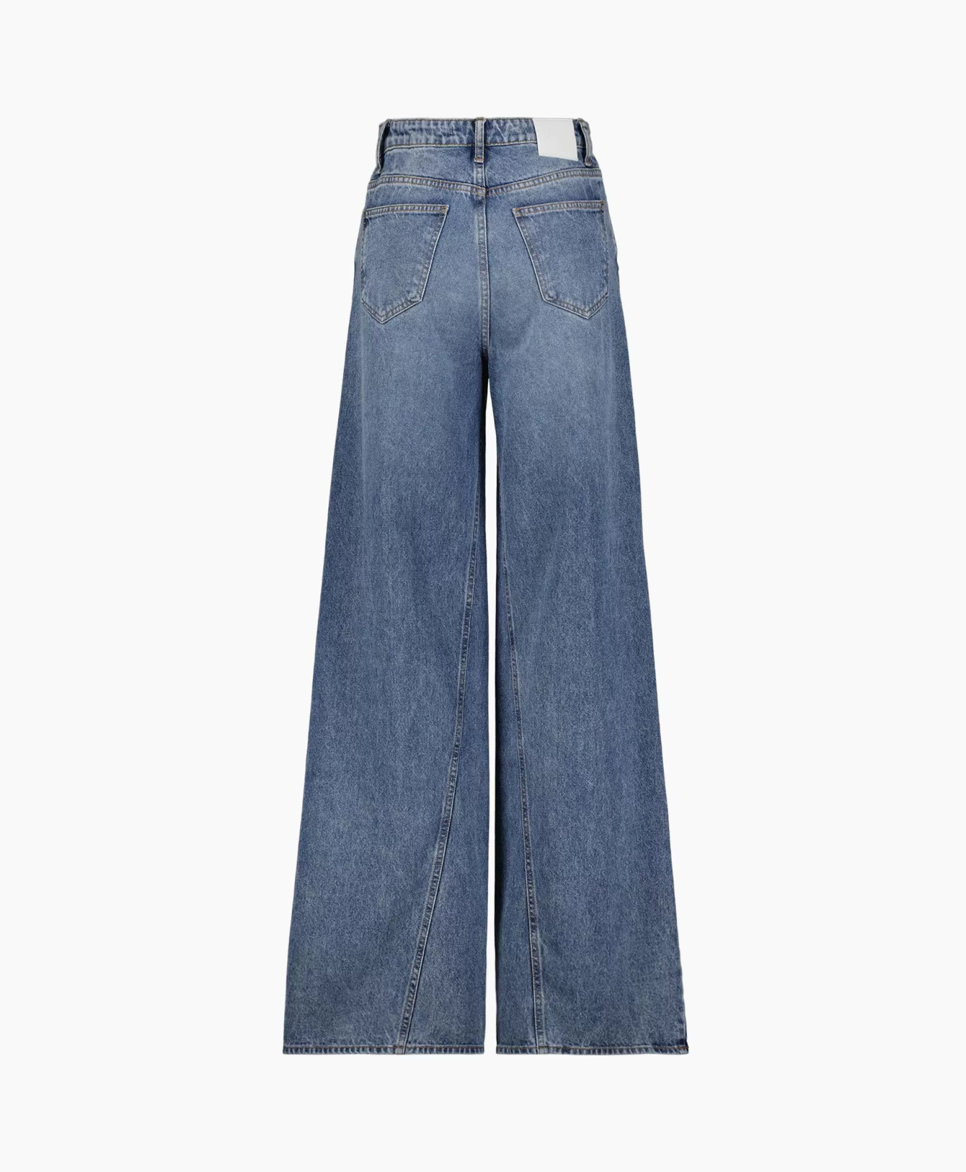 Hot Co'Couture Jeans Vika Long Wide Seam Licht Blauw Dames Broeken