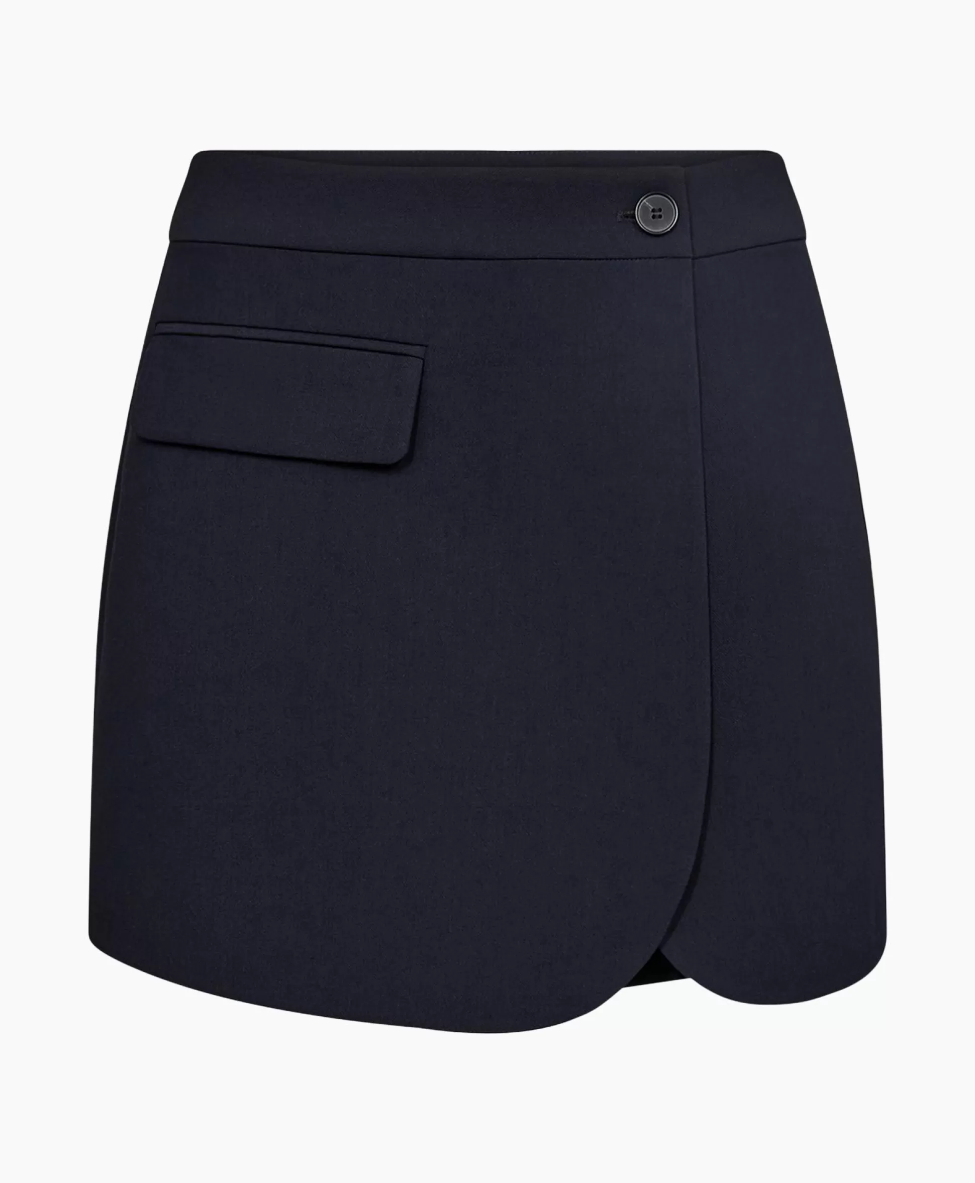 Clearance Co'Couture Minirok Vola Wrap Skort Donker Blauw Dames Rokken