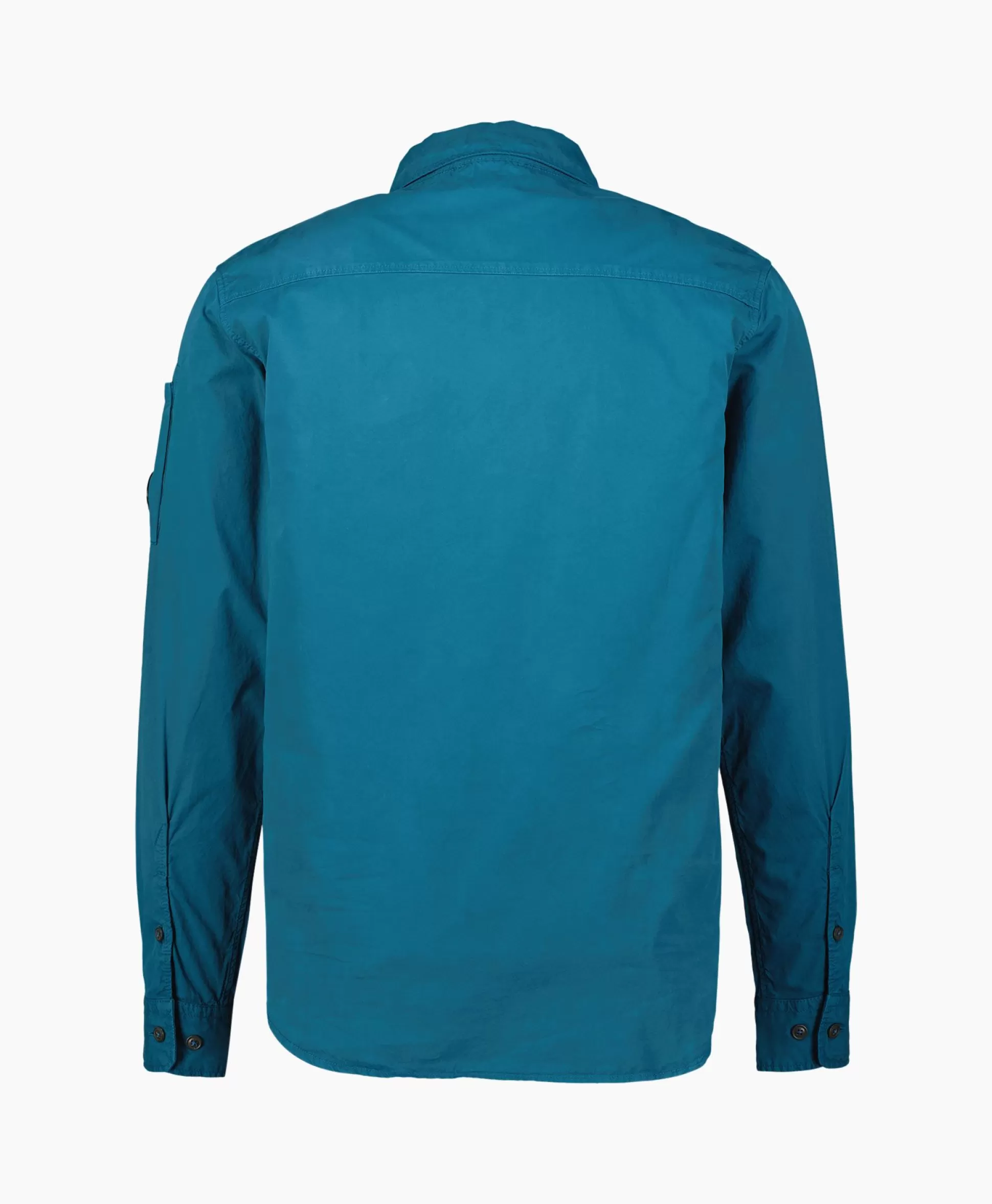 Discount Overshirt Gabardine Zipped Blauw Heren Jassen