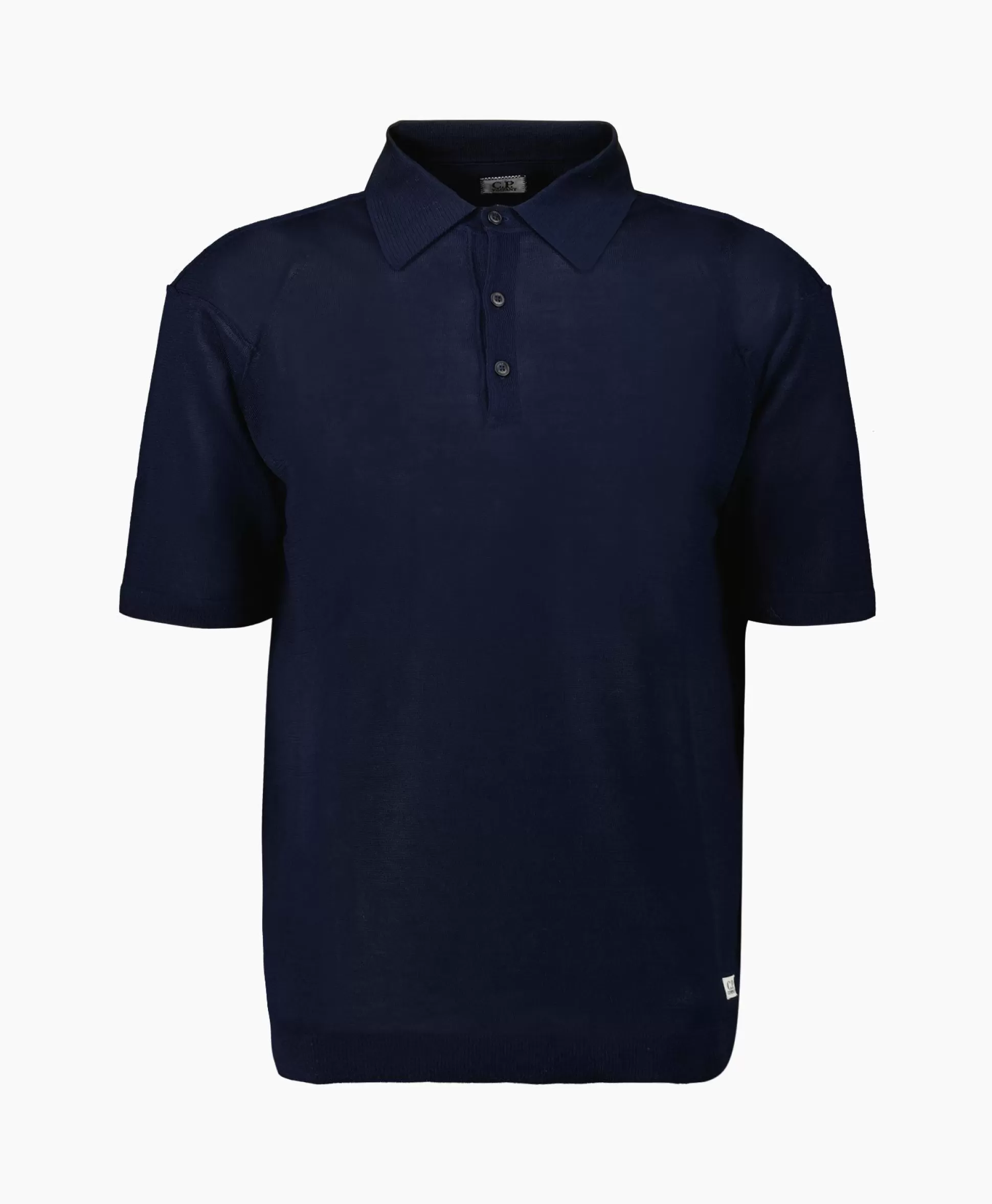 Outlet Polo Filo Di Scozia Knitted Donker Blauw Heren Polo's