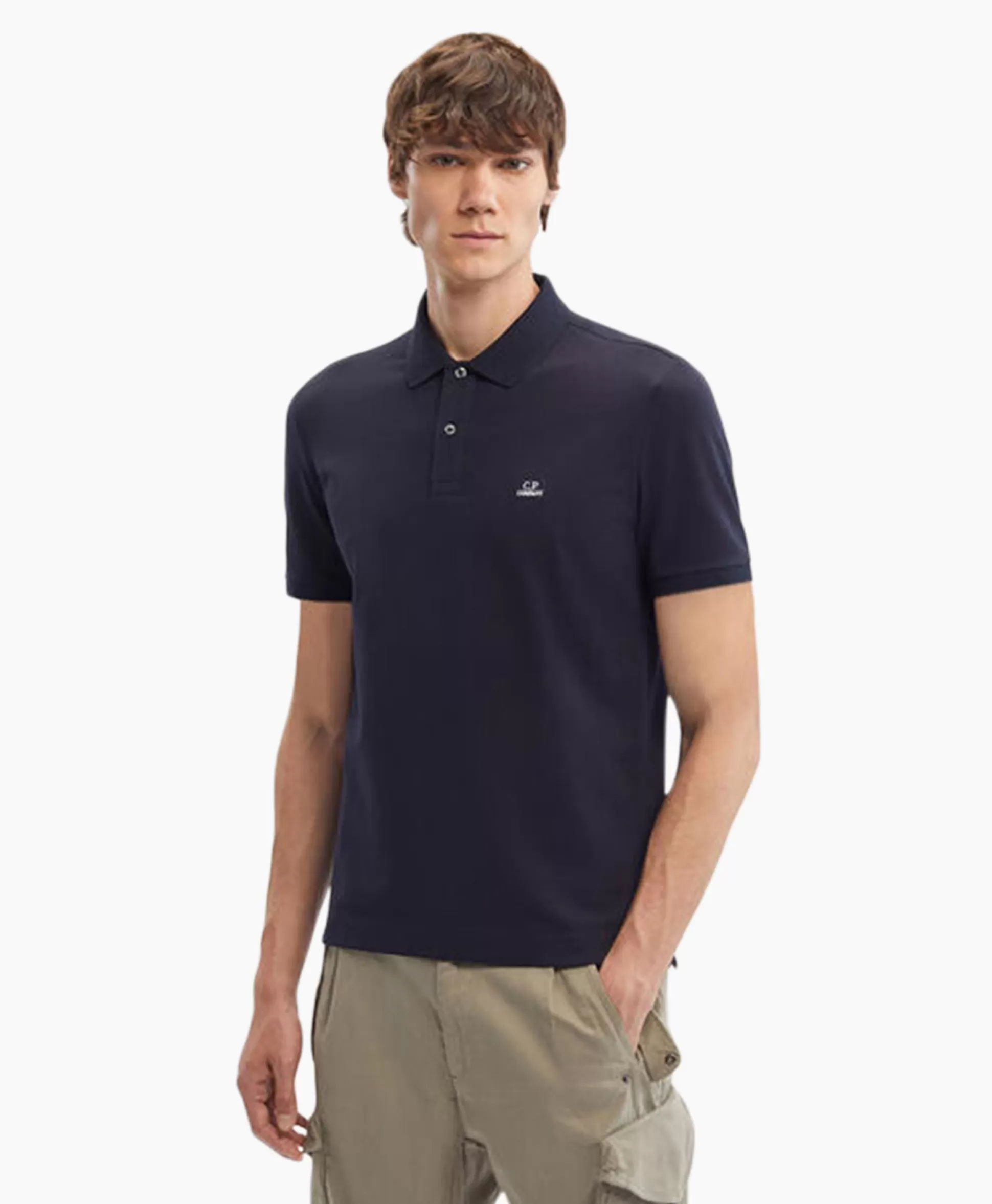 Hot Polo Stretch Piquet Regular Donker Blauw Heren Polo's