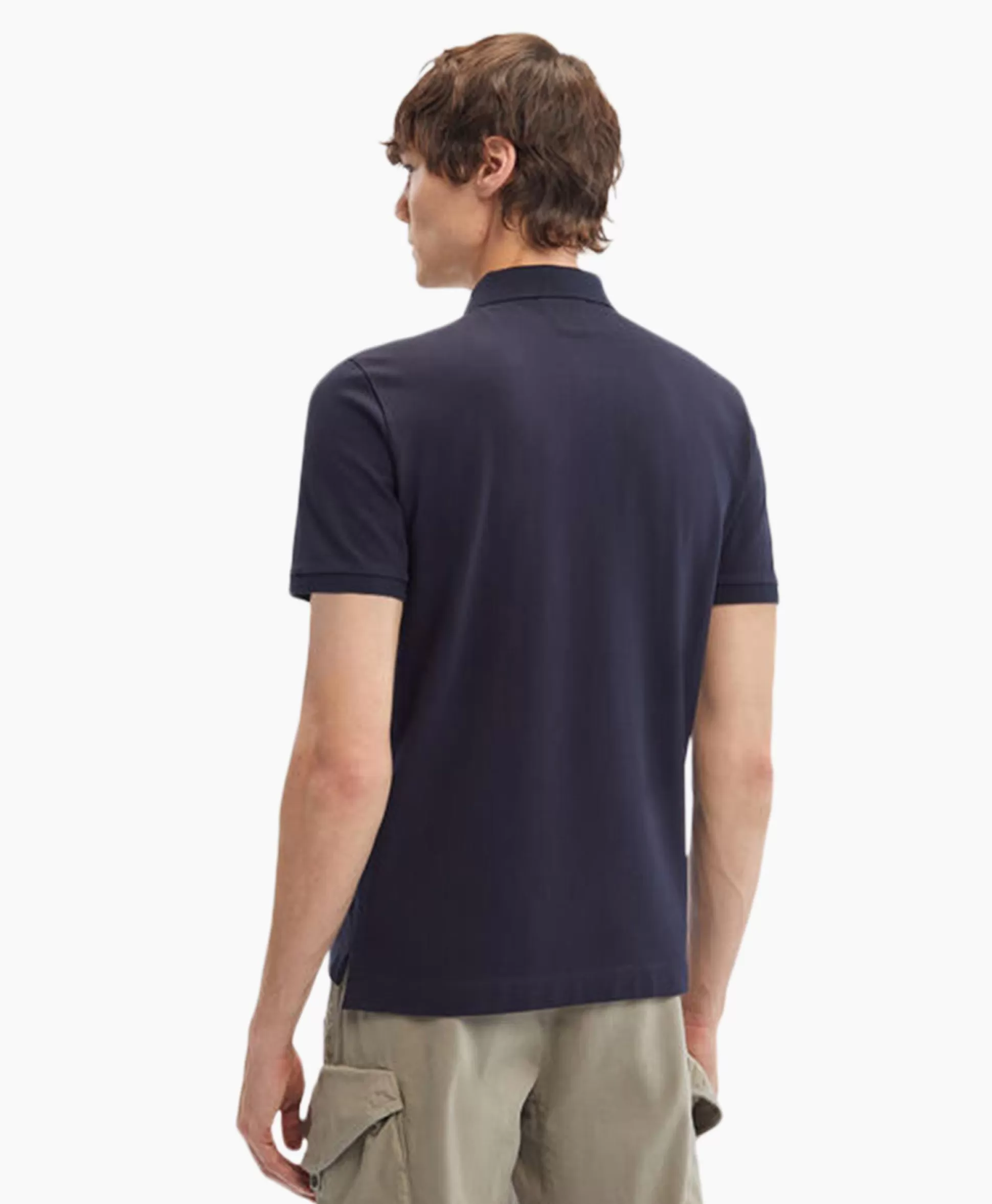 Hot Polo Stretch Piquet Regular Donker Blauw Heren Polo's