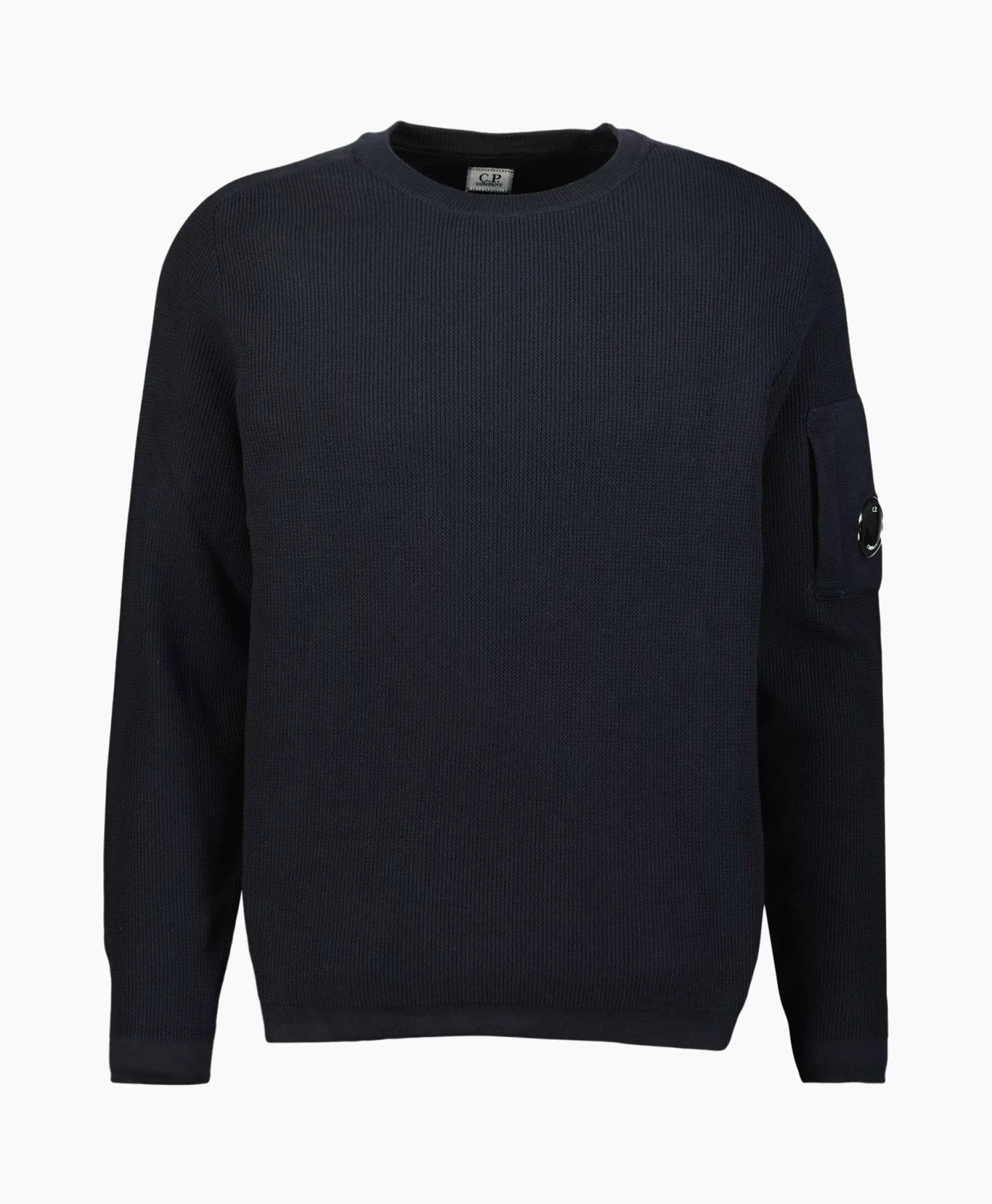 New Pullover Sea Island Lens Ribbed Knit Donker Blauw Heren Truien