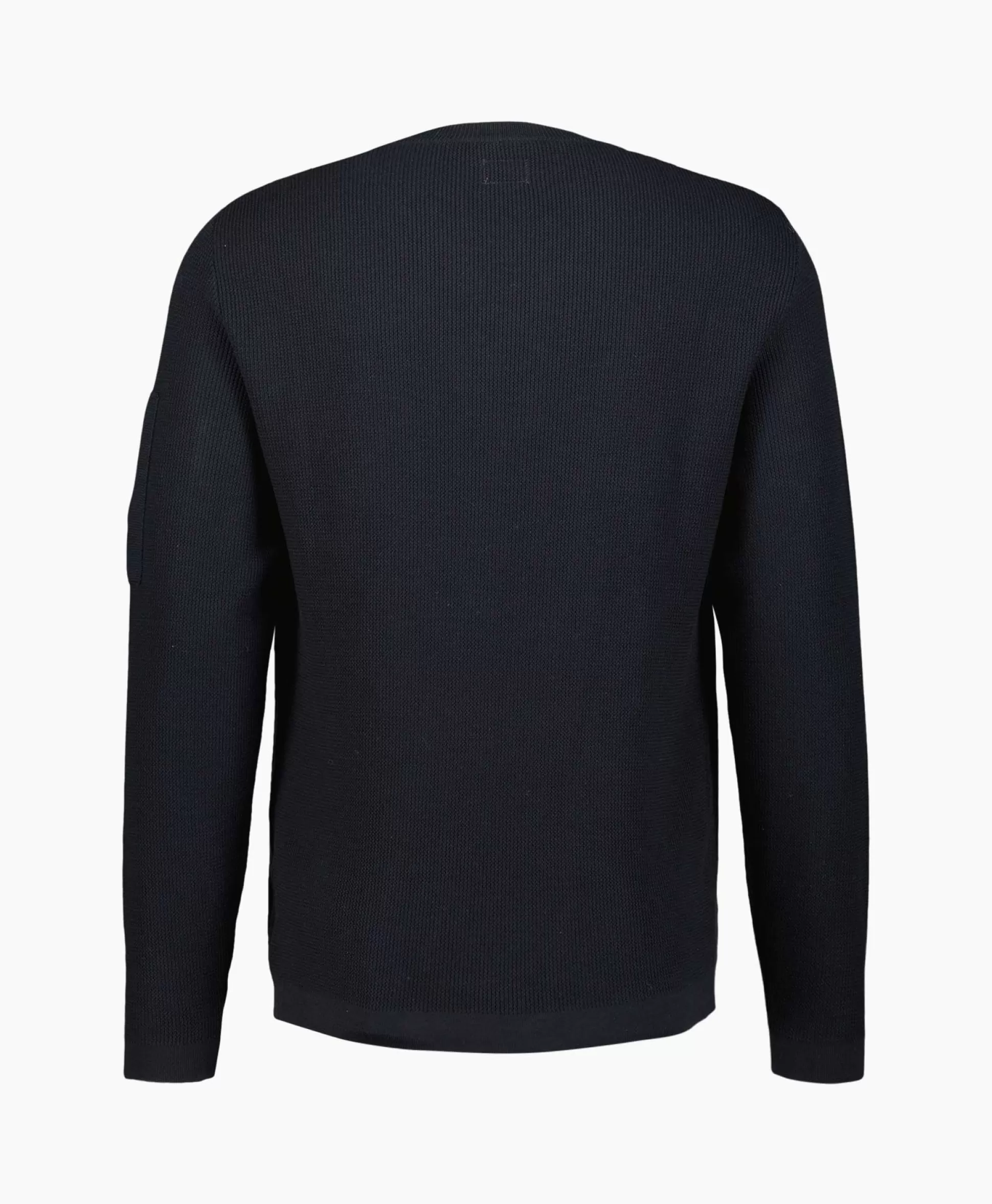 New Pullover Sea Island Lens Ribbed Knit Donker Blauw Heren Truien