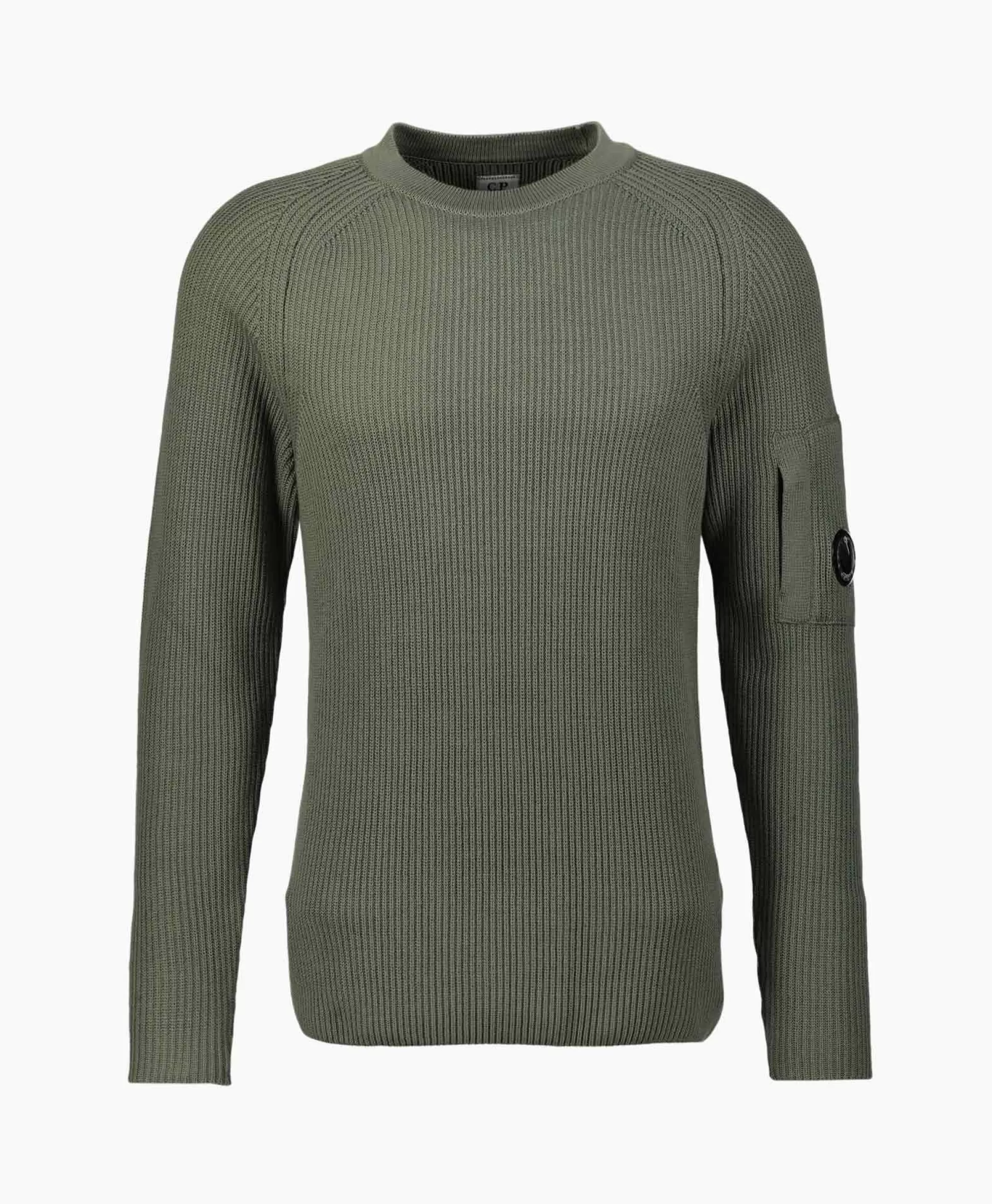 Fashion Pullover Sea Island Ribbed Knit Groen Heren Truien