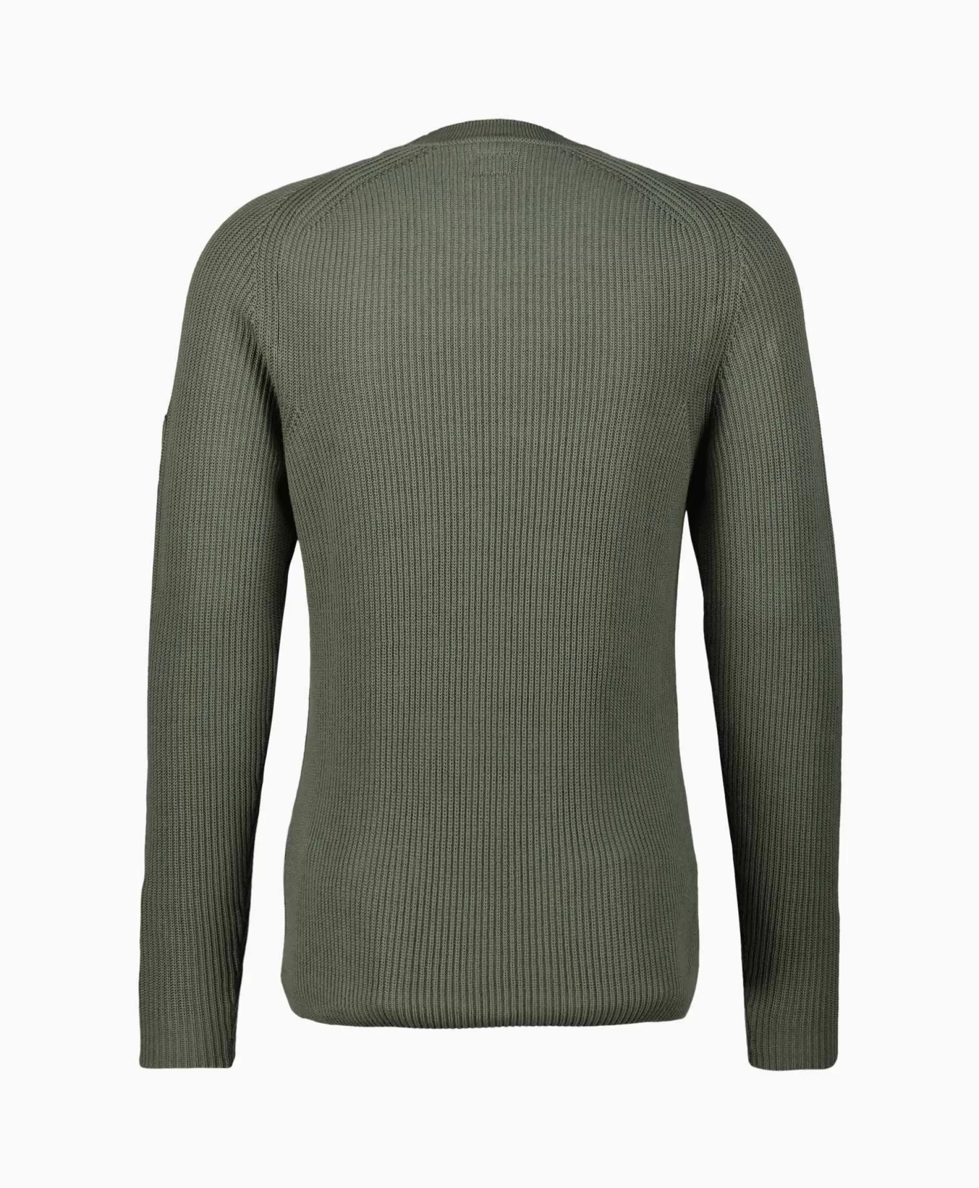 Fashion Pullover Sea Island Ribbed Knit Groen Heren Truien