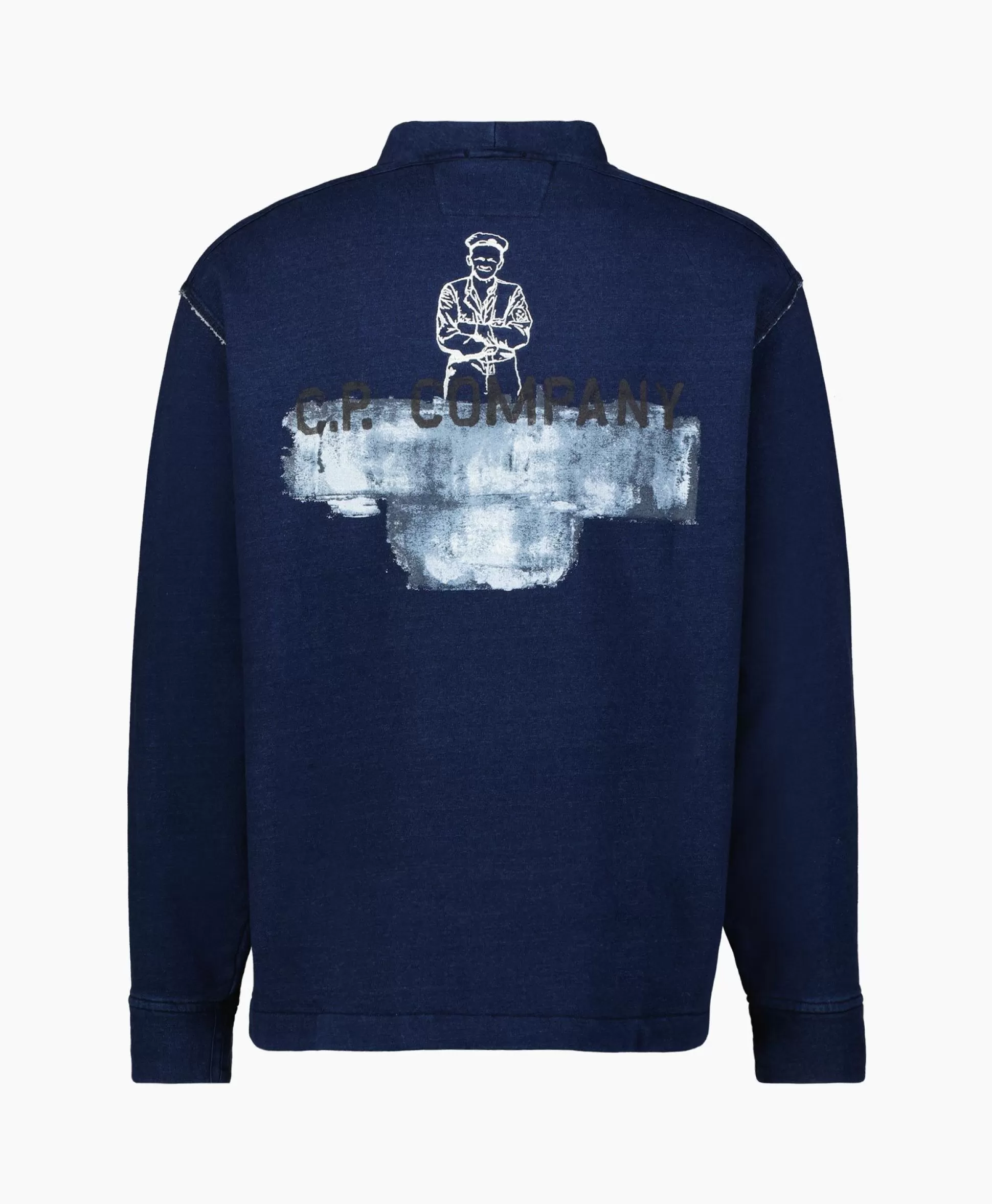 Fashion Sweater Indigo Fleece Blauw Heren Truien