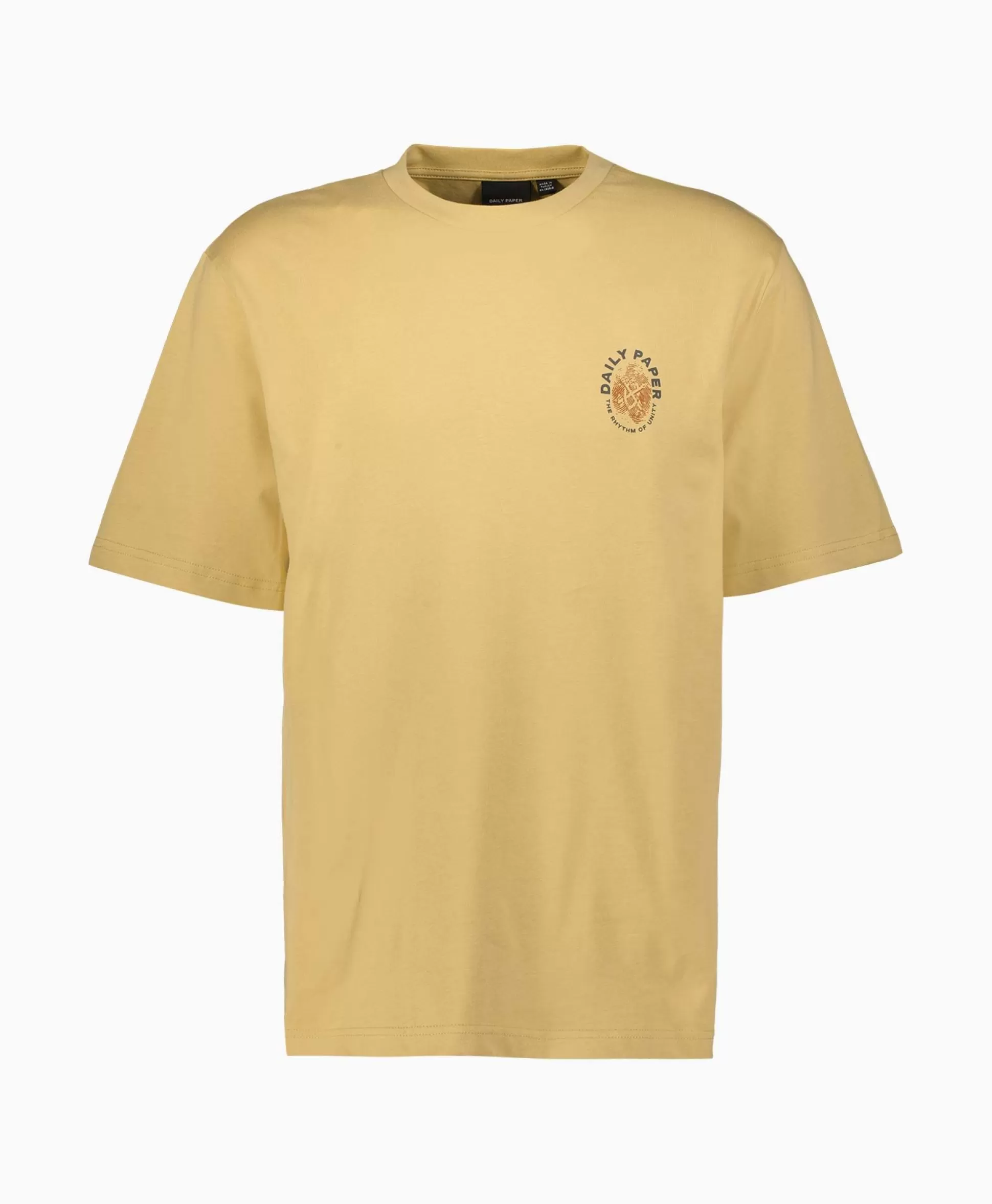 Online T-Shirt Korte Mouw Identity Beige Heren T-Shirts