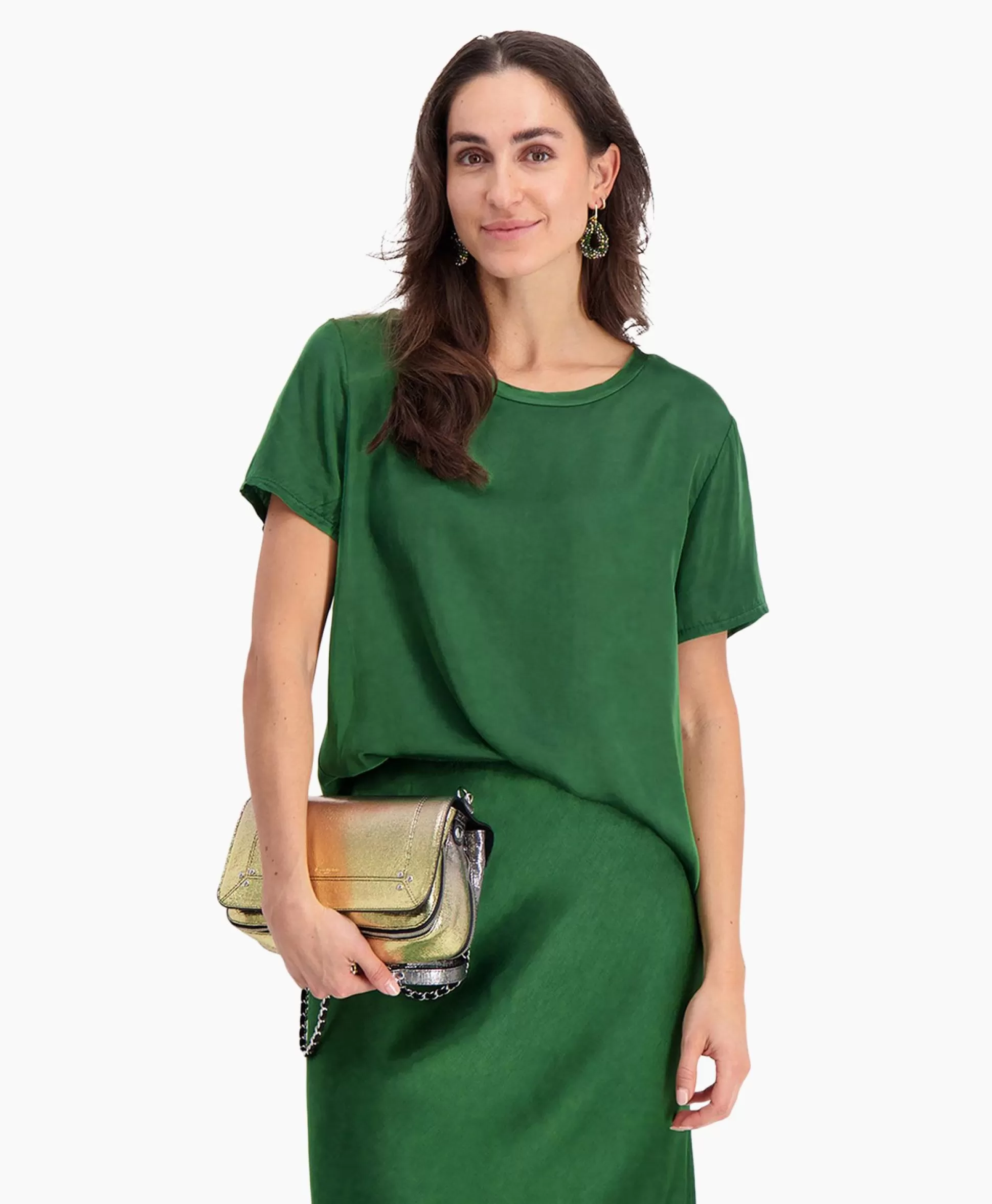 Store D'Arc Top Round Neck Groen Dames T-Shirts & Tops