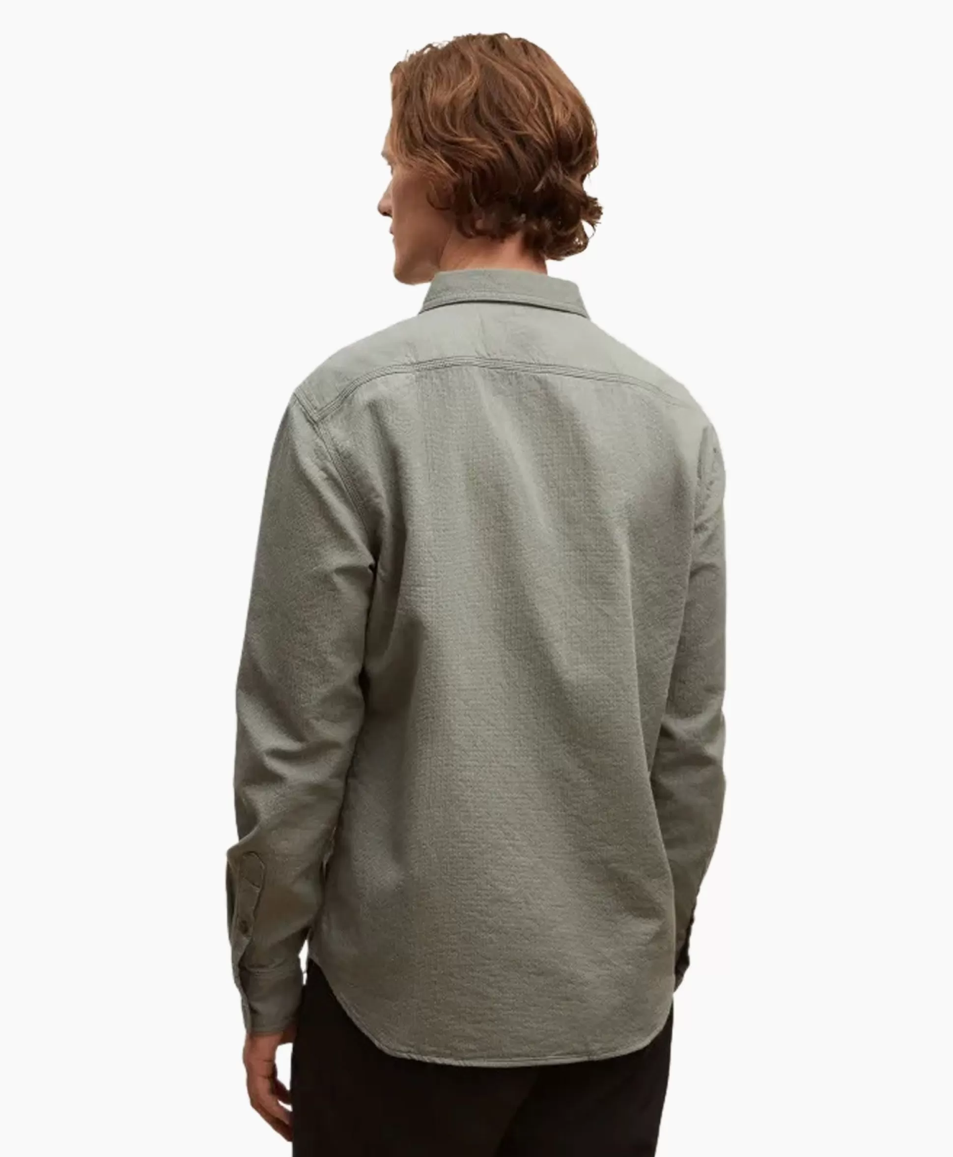 Shop Overhemd Worker Reg Shirt Sfm Groen Heren Overhemden