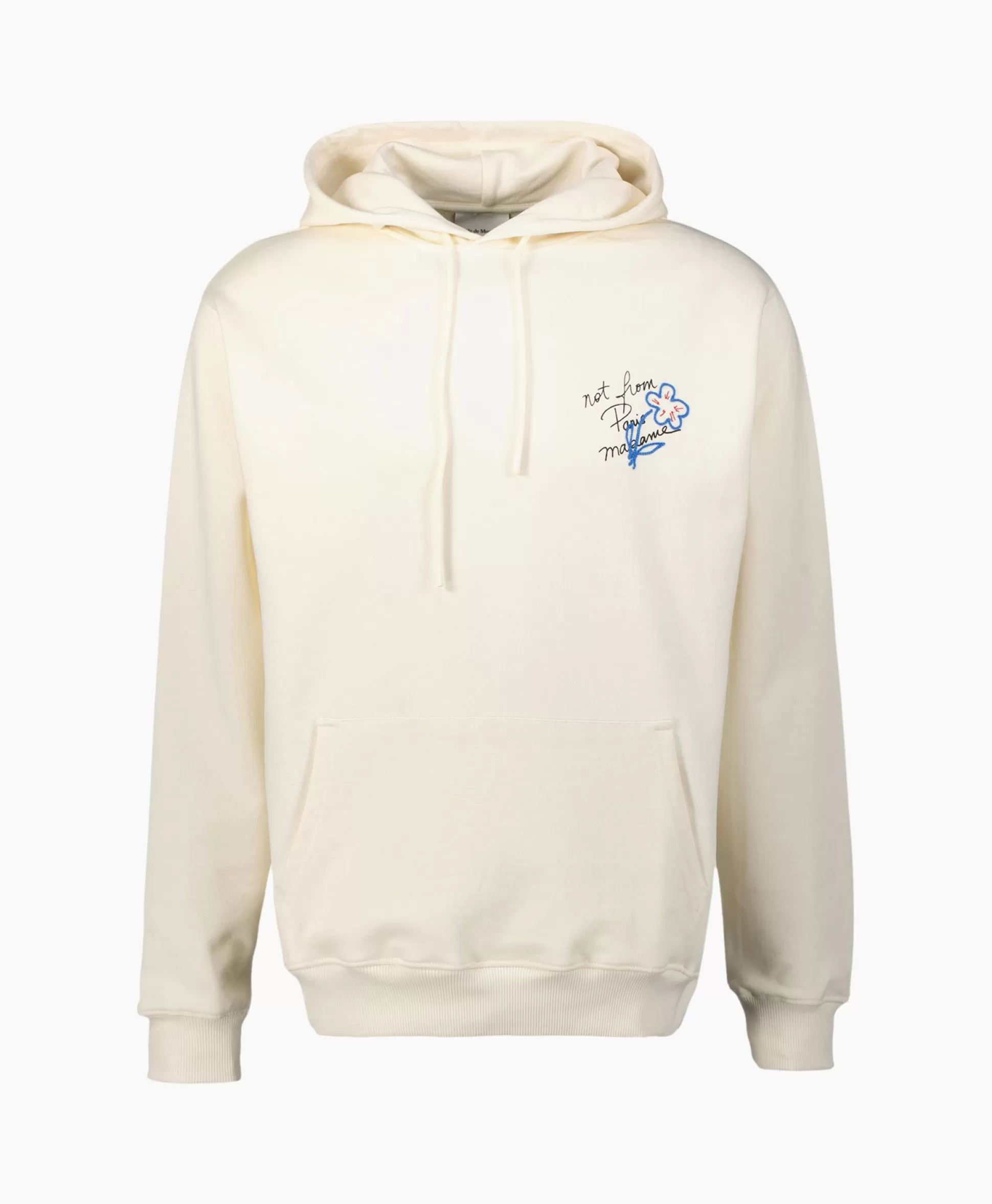 Shop Le Hoodie Slogan Esquisse Ecru Heren Truien