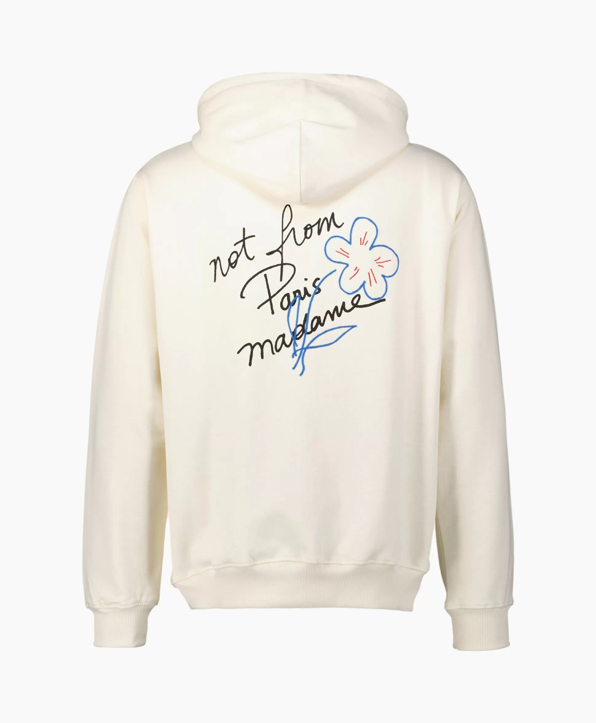 Shop Le Hoodie Slogan Esquisse Ecru Heren Truien