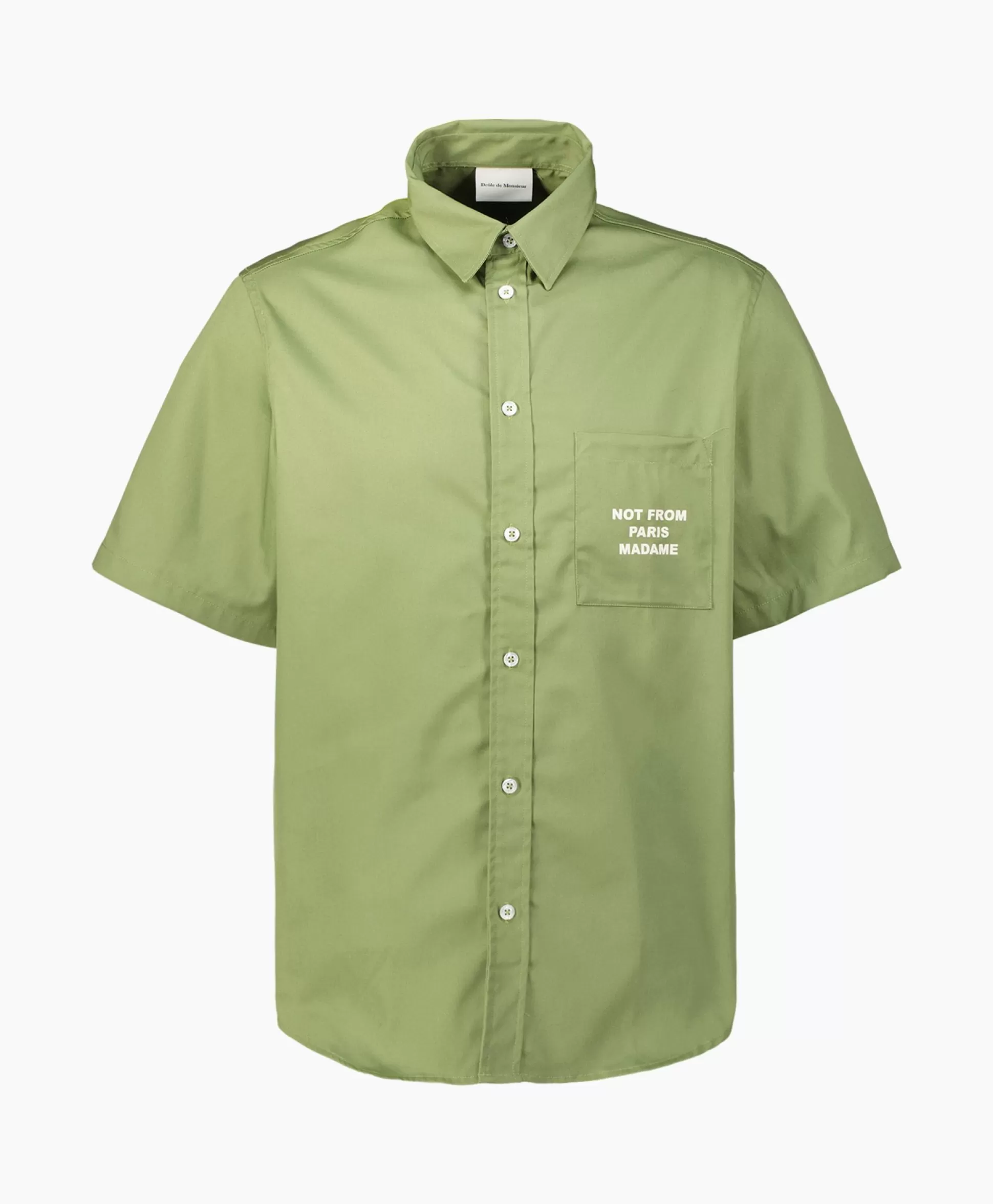 Hot Overhemd La Chemise Slogan Khaki Heren Overhemden