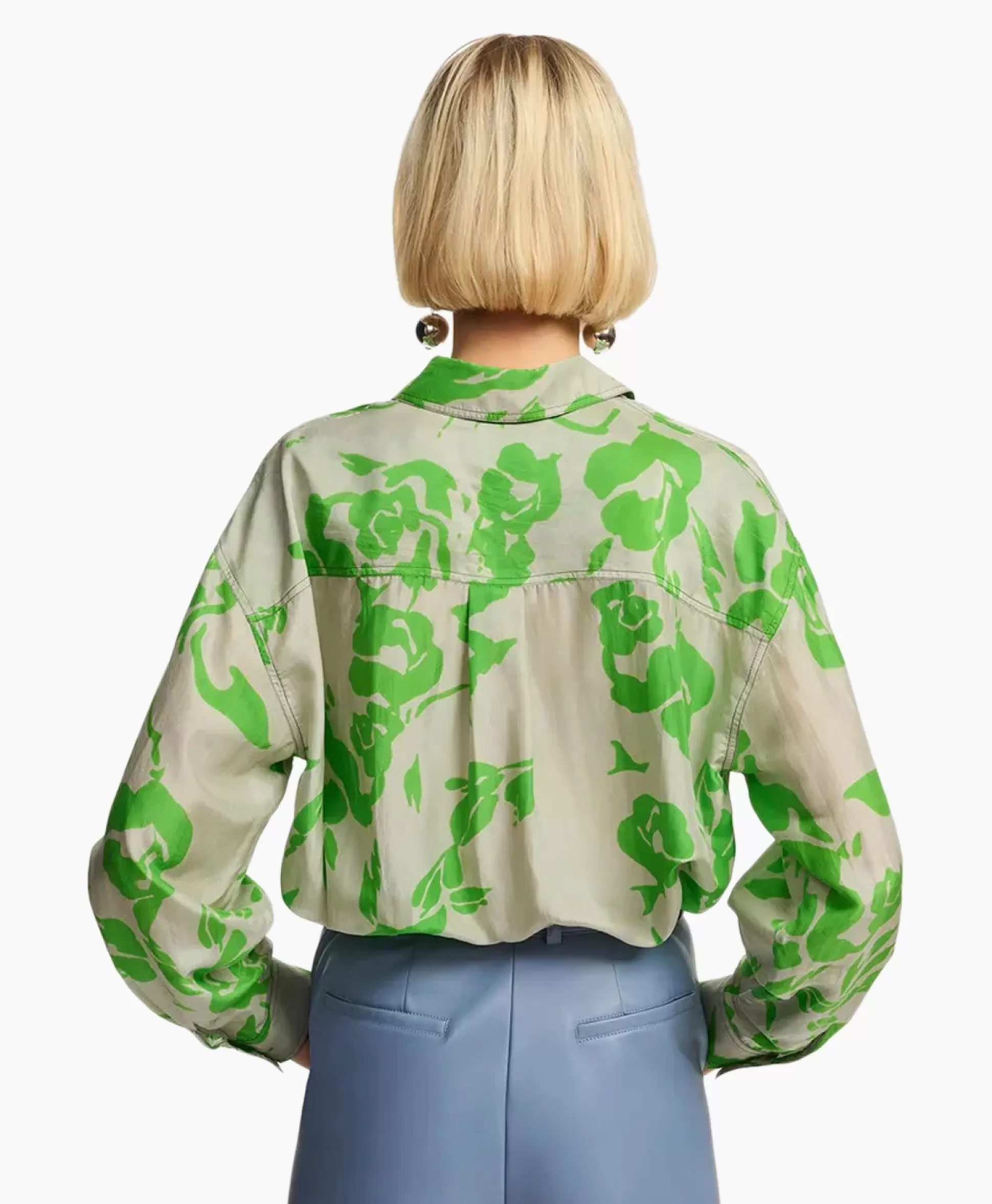 Outlet Blouse Forgetmenot Groen Dames Blouses